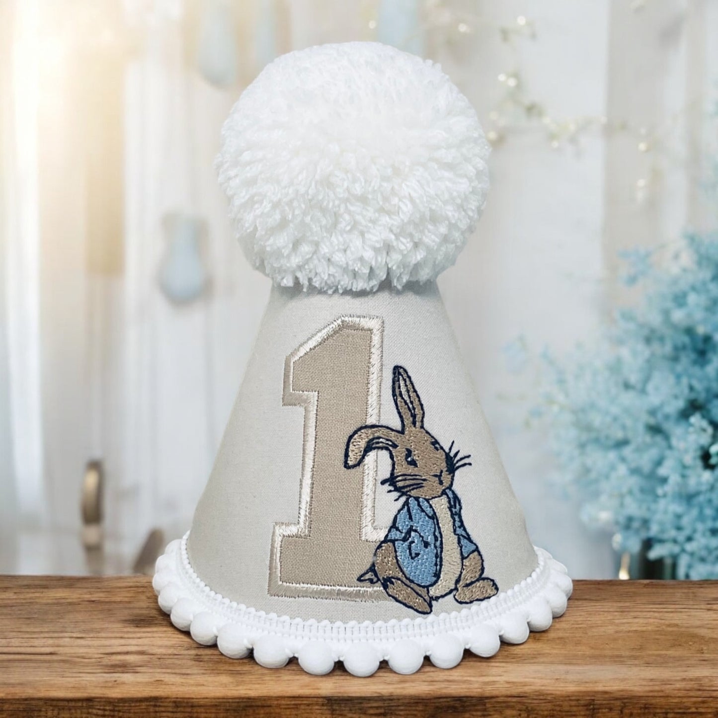 Classic Peter Rabbit Birthday Cake-Smash Party Hat
