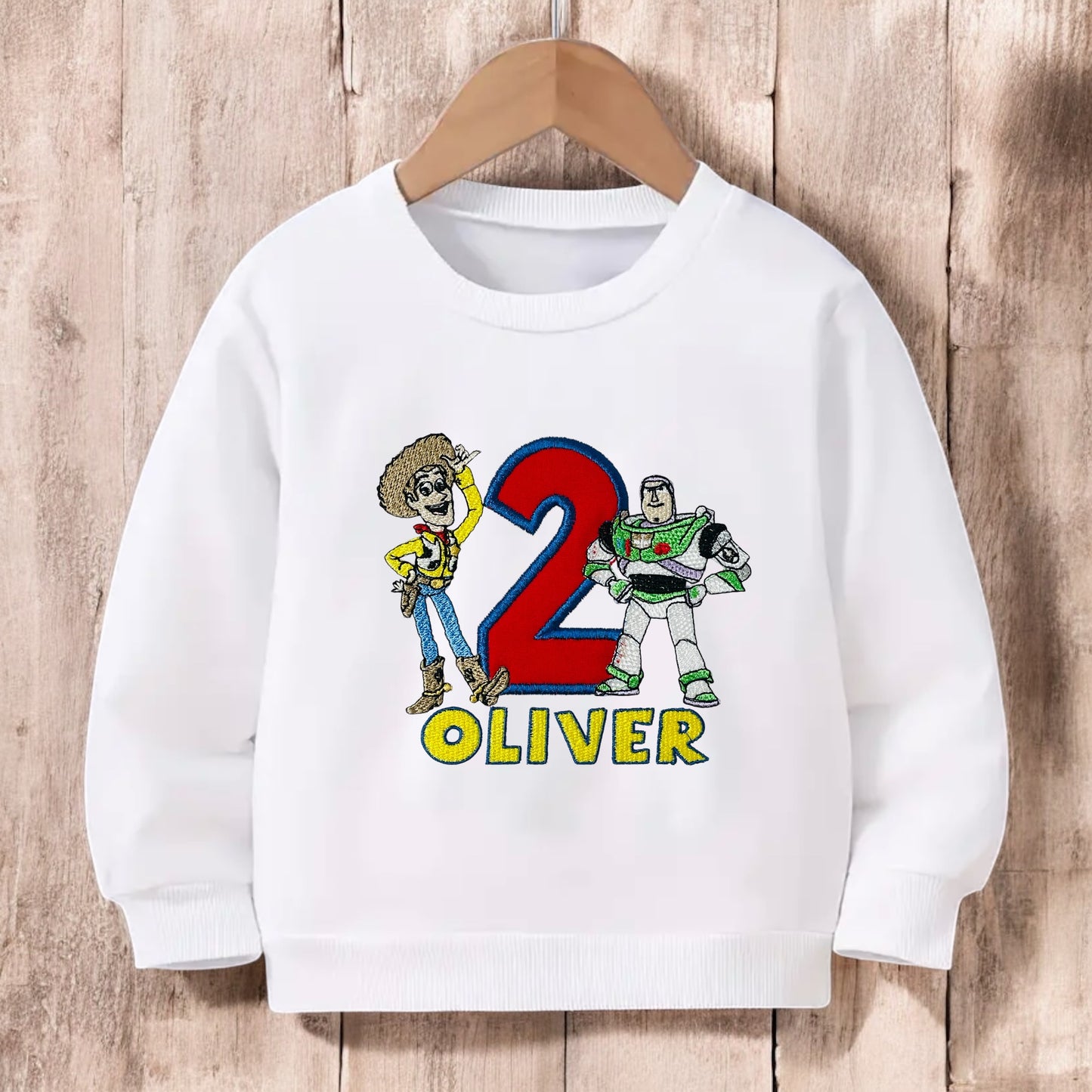 Toy Story Personalised Birthday Sweatshirt – Woody Buzz Theme