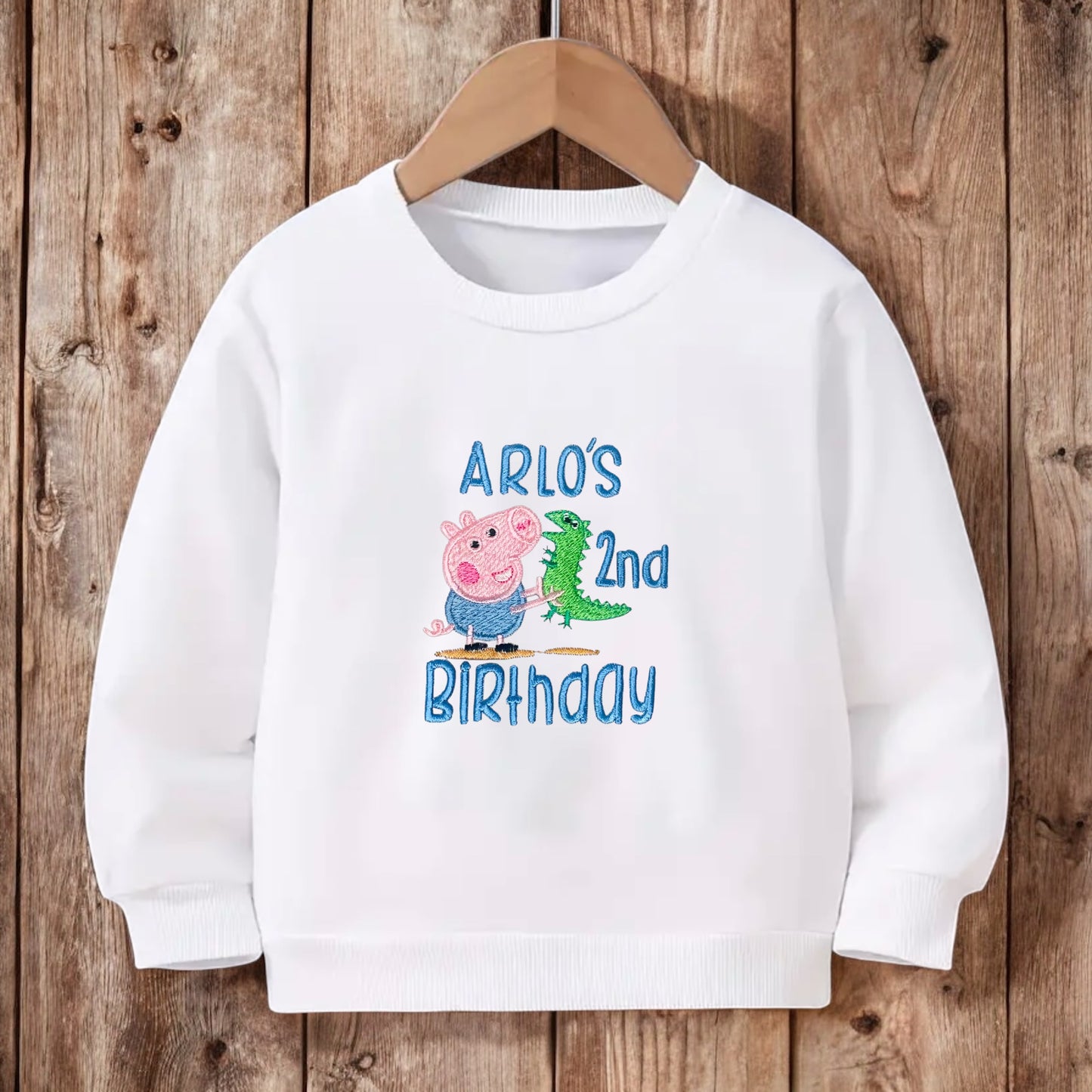George Pig Baby Toddler Personalised Birthday Sweatshirt