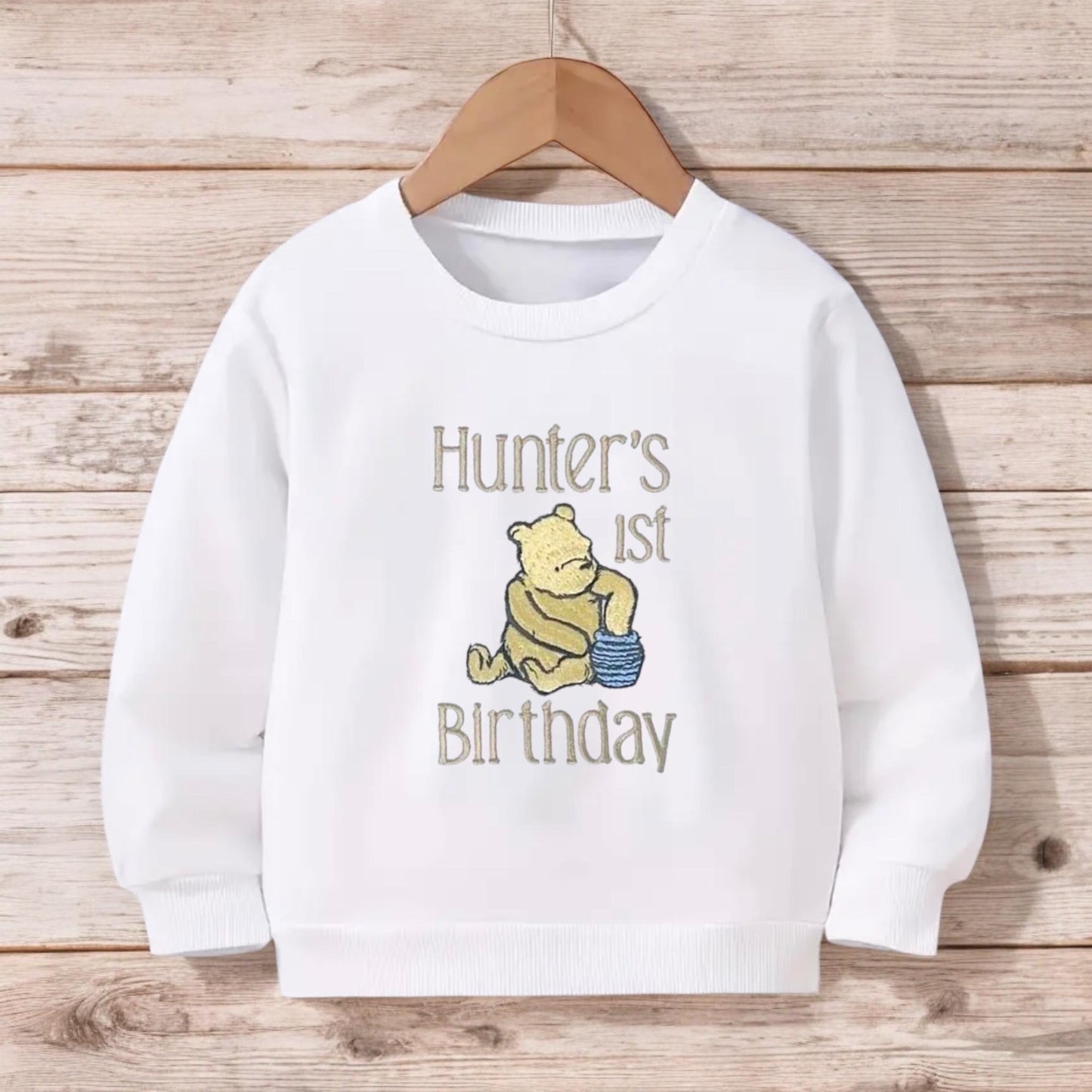 Classic Winnie the Pooh Personalised Birthday Sweatshirt