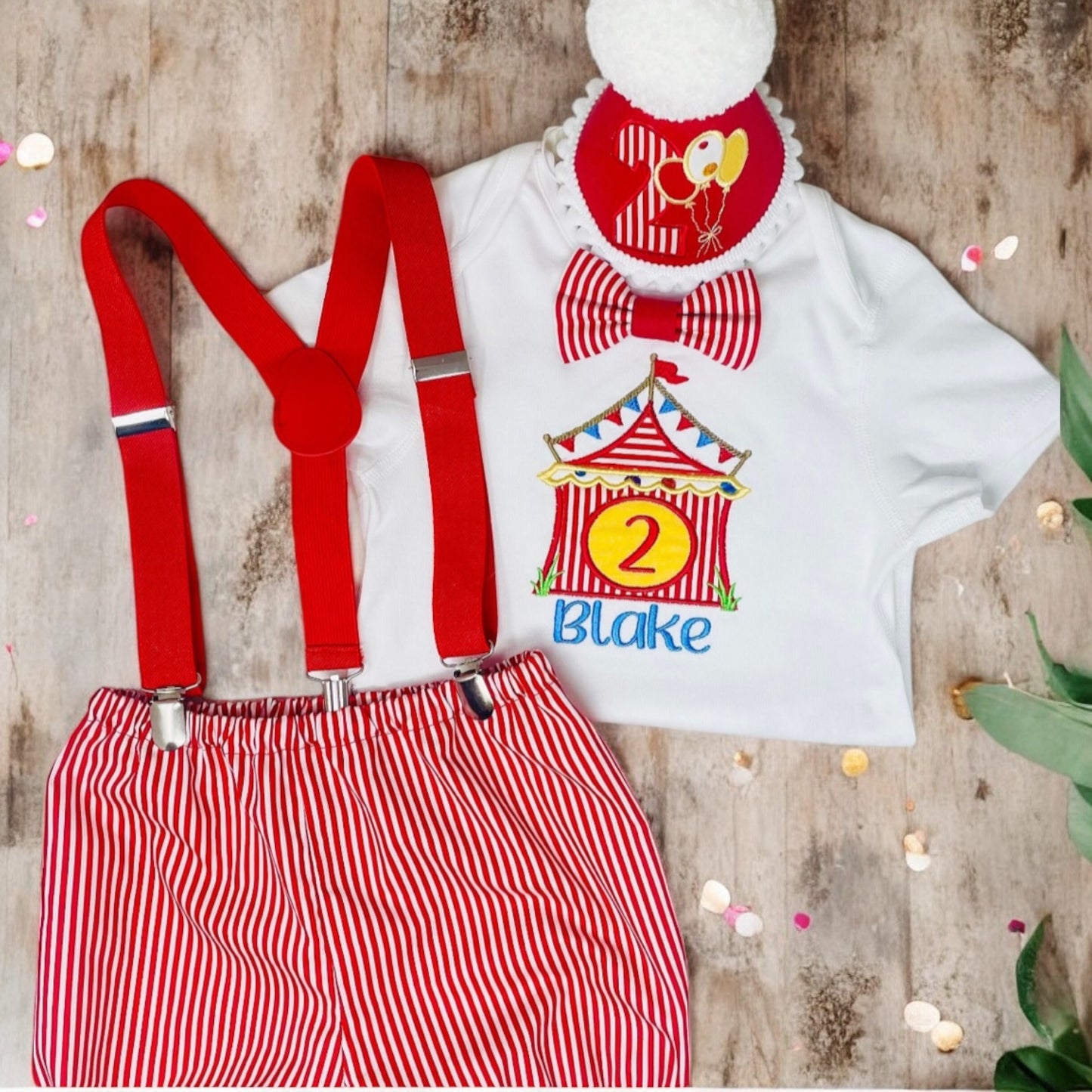 Big Top Red Striped Circus Carnival Outfit