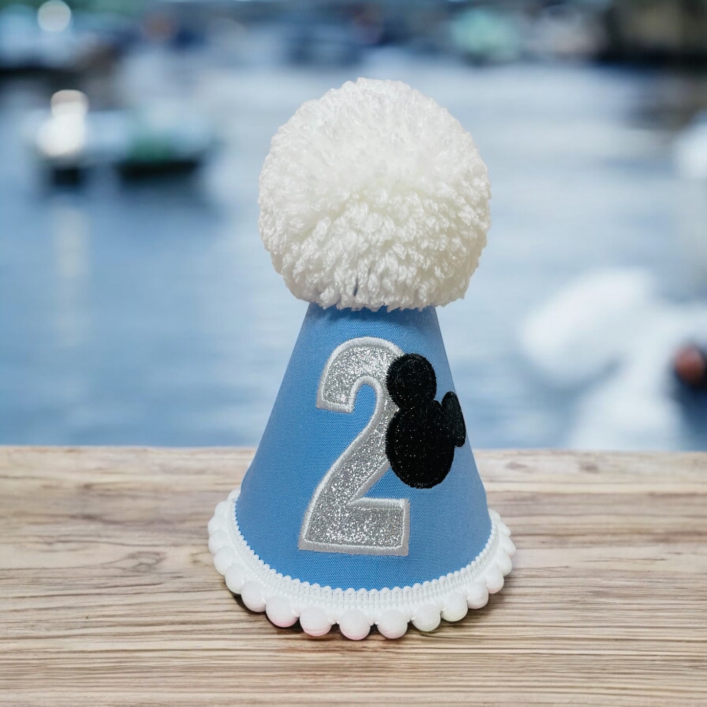 Mickey Mouse Cake Smash Outfit - Blue Boys Birthday Set With Bloomers & Hat