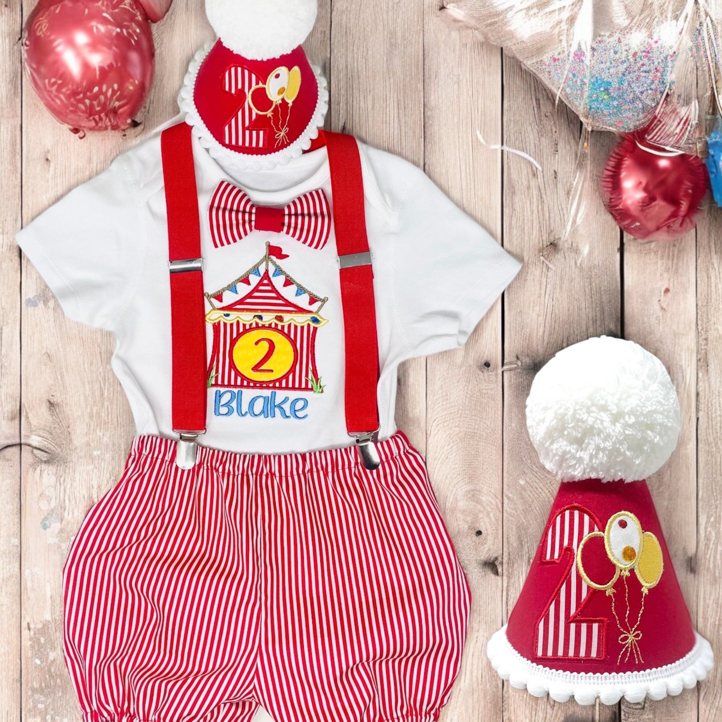 Big Top Red Striped Circus Carnival Outfit
