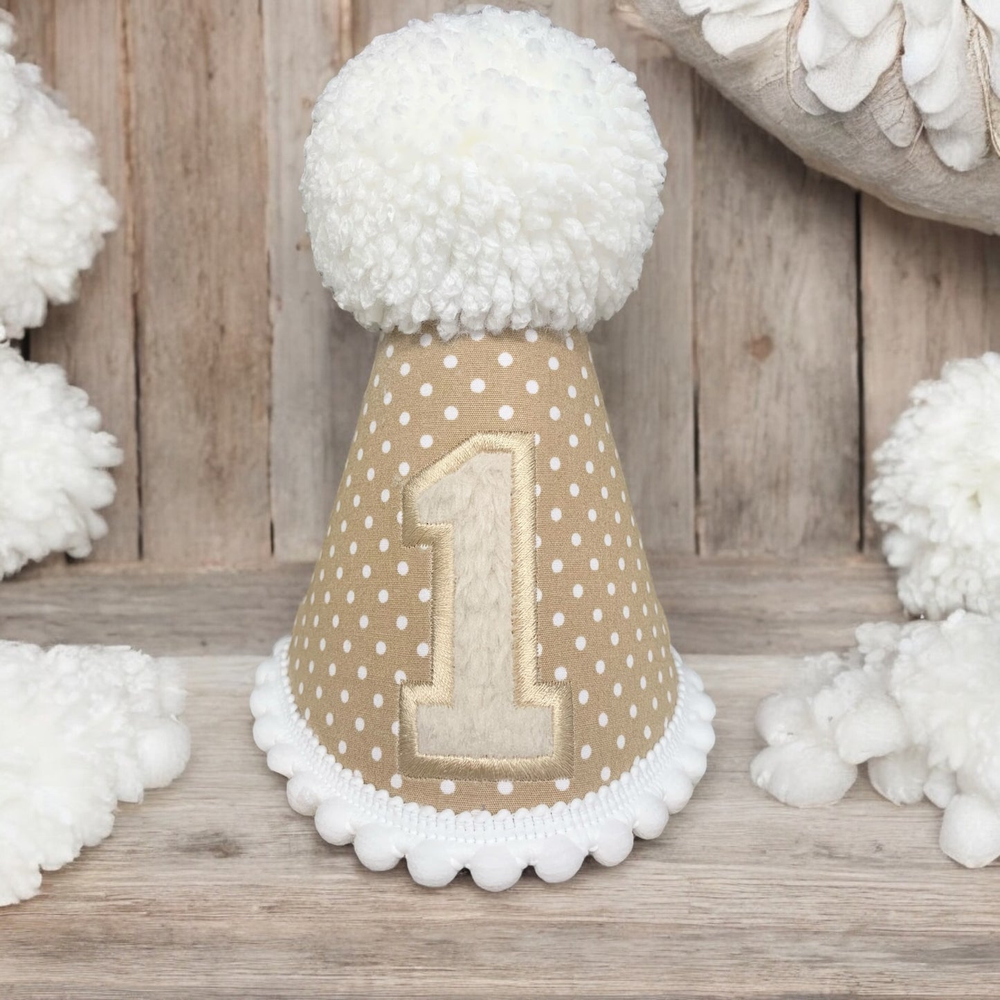 Teddy Bear Tan Polka Dot Sensory Birthday Cake Smash Party Outfit