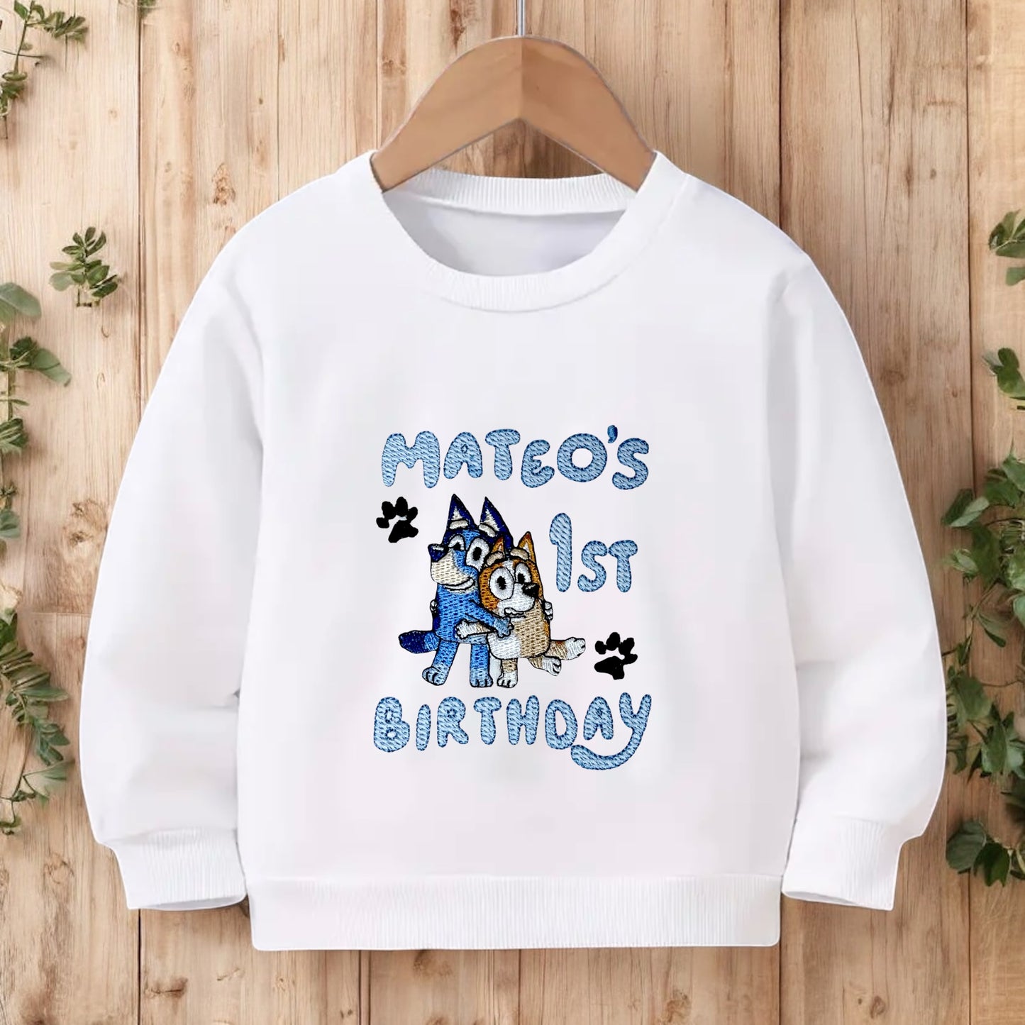 Bluey & Bingo Design Personalised Toddler Birthday Sweatshirt