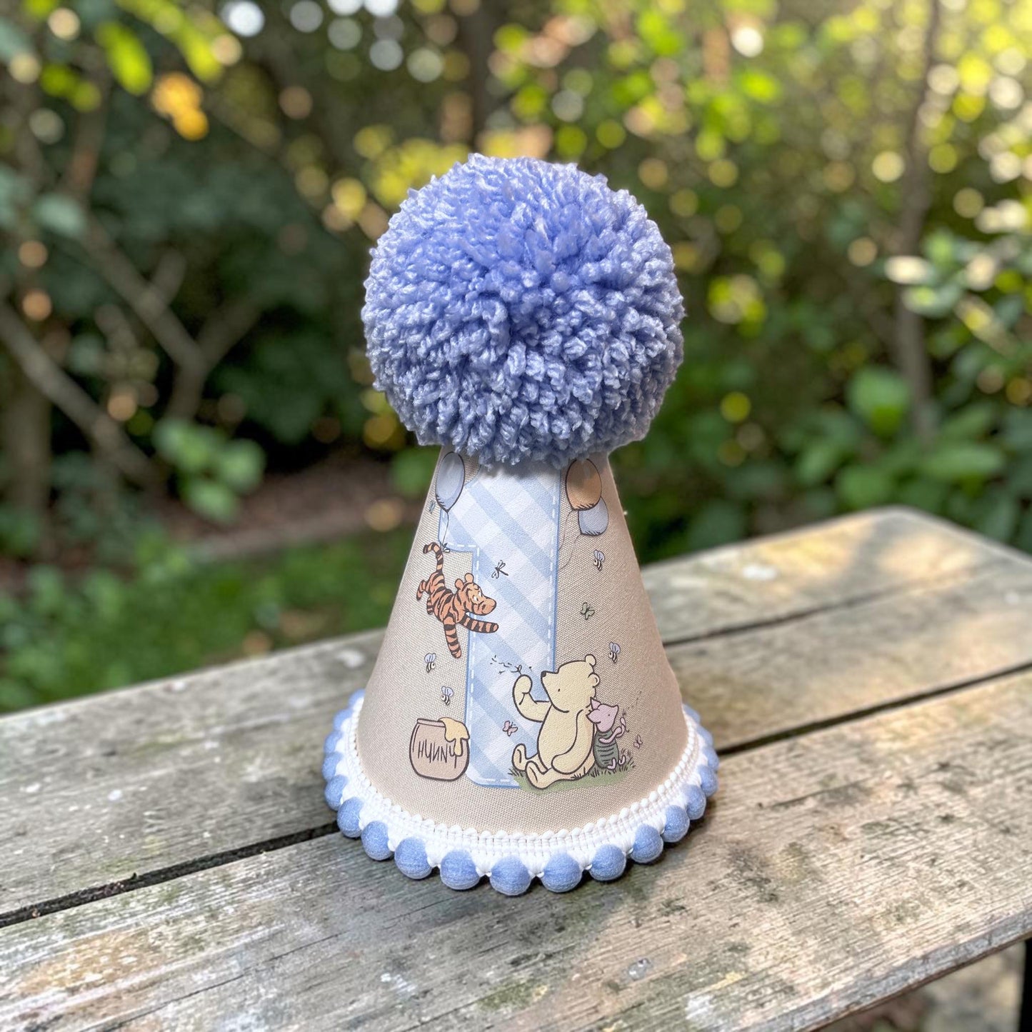 Classic Honey Bear First Birthday Hat | Handmade Cake Smash Party Hat
