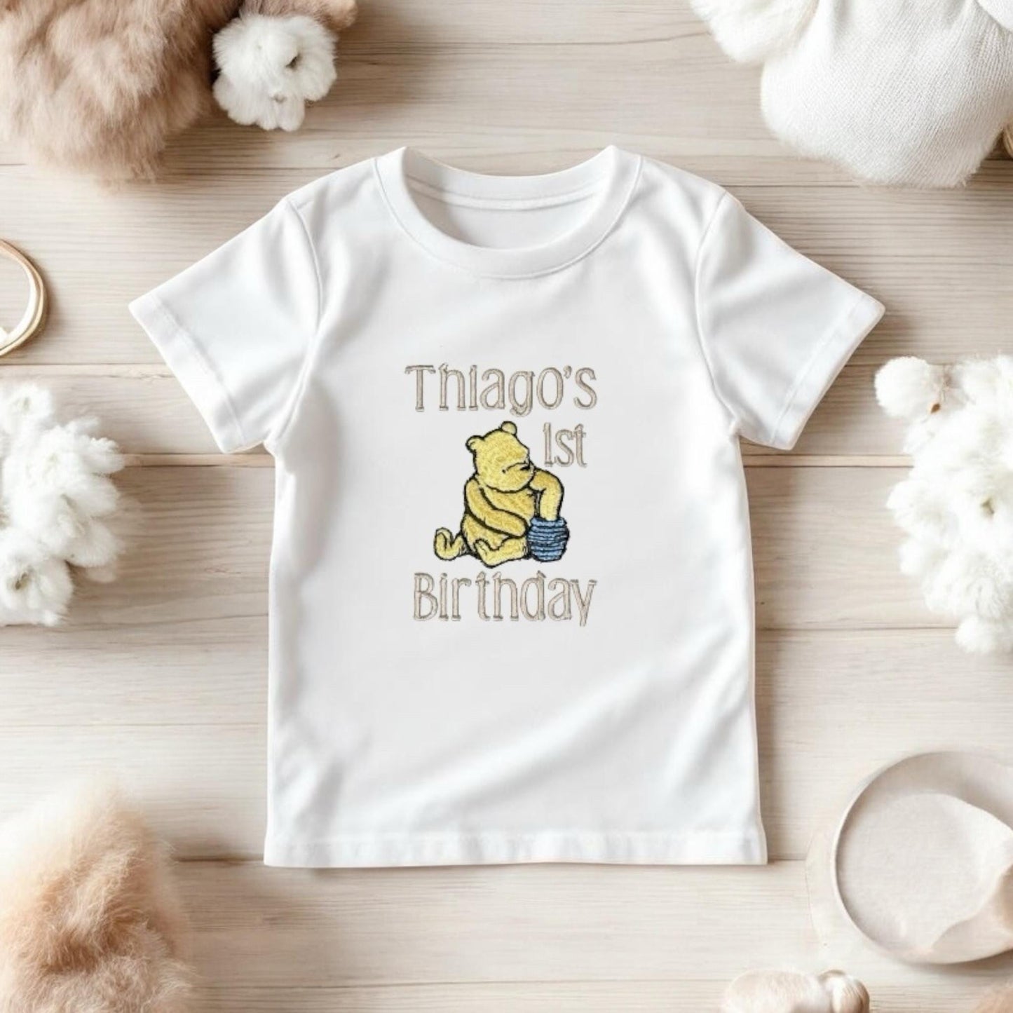Personalised/Personalized Honey Bear Birthday Top – Custom Name Sweatshirt or T-Shirt