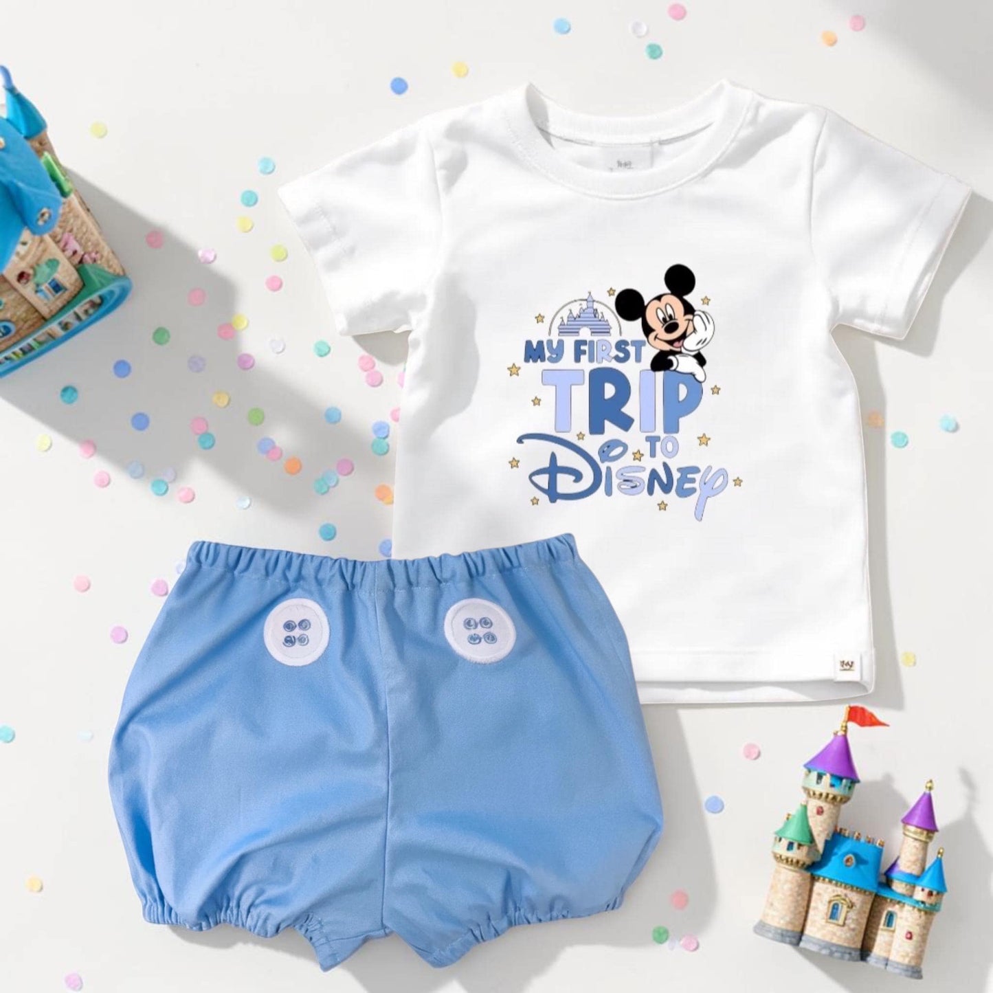 First Disney Trip Outfit | Theme Park Vacation Set | Baby Holiday Clothes