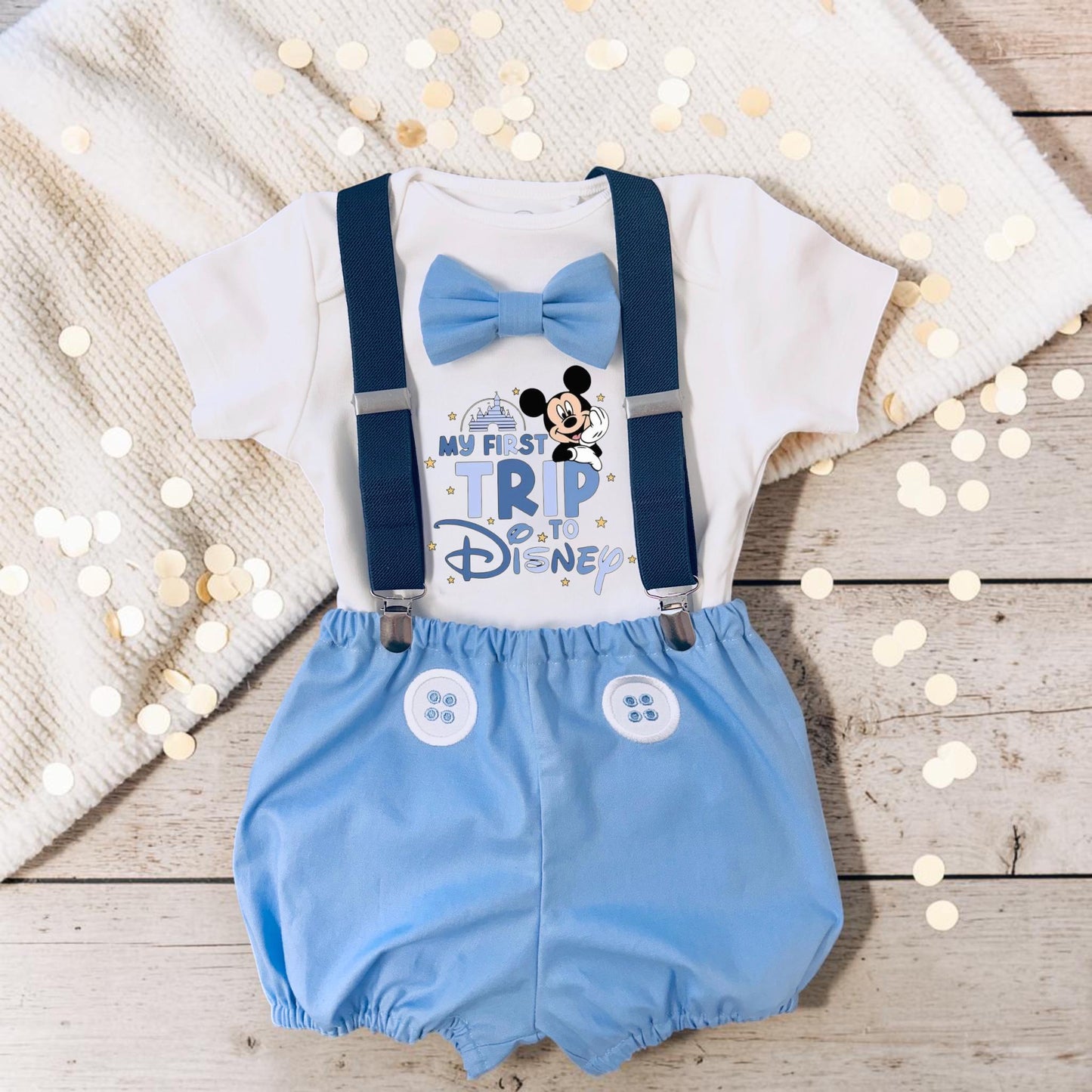First Disney Trip Outfit | Theme Park Vacation Set | Baby Holiday Clothes