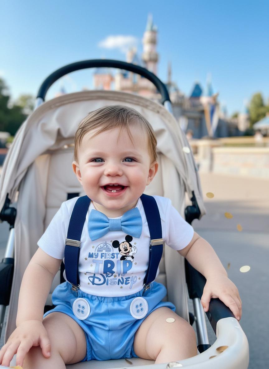 First Disney Trip Outfit | Theme Park Vacation Set | Baby Holiday Clothes