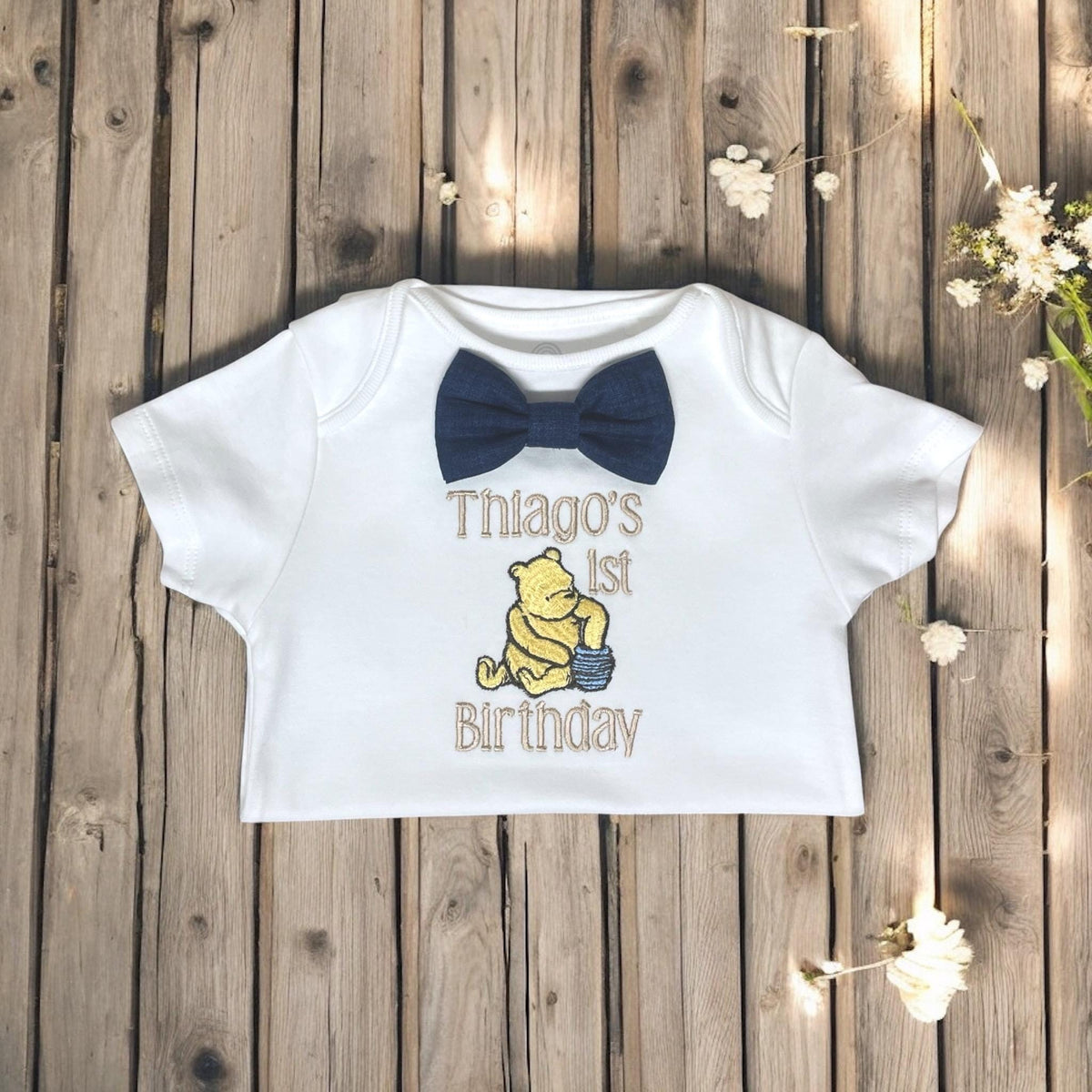 Personalised/Personalized Bear Birthday Outfit – Navy Cake Smash Set