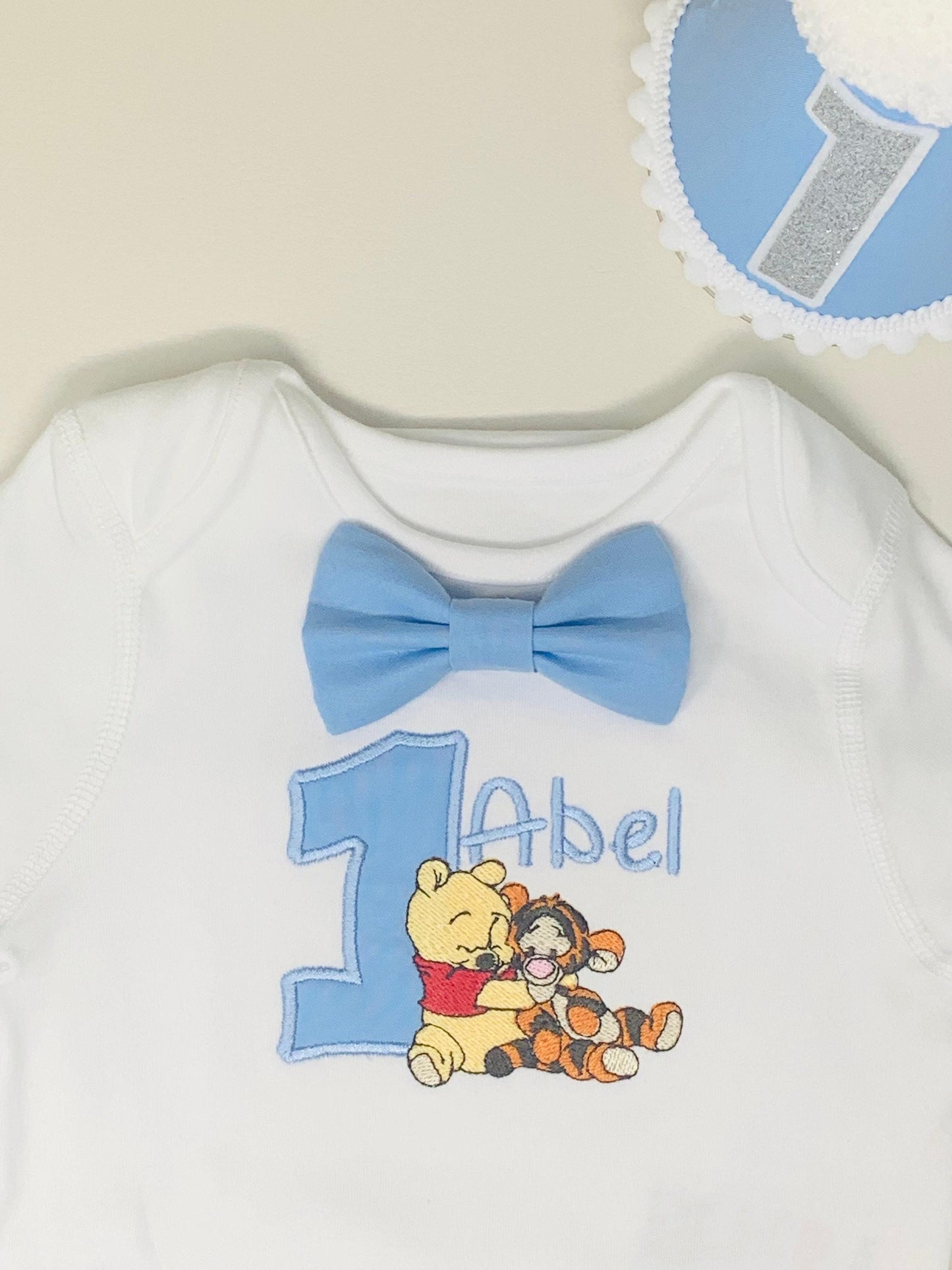 Winnie the Pooh Bear First Birthday Outfit – Personalised Baby Cake Smash Set