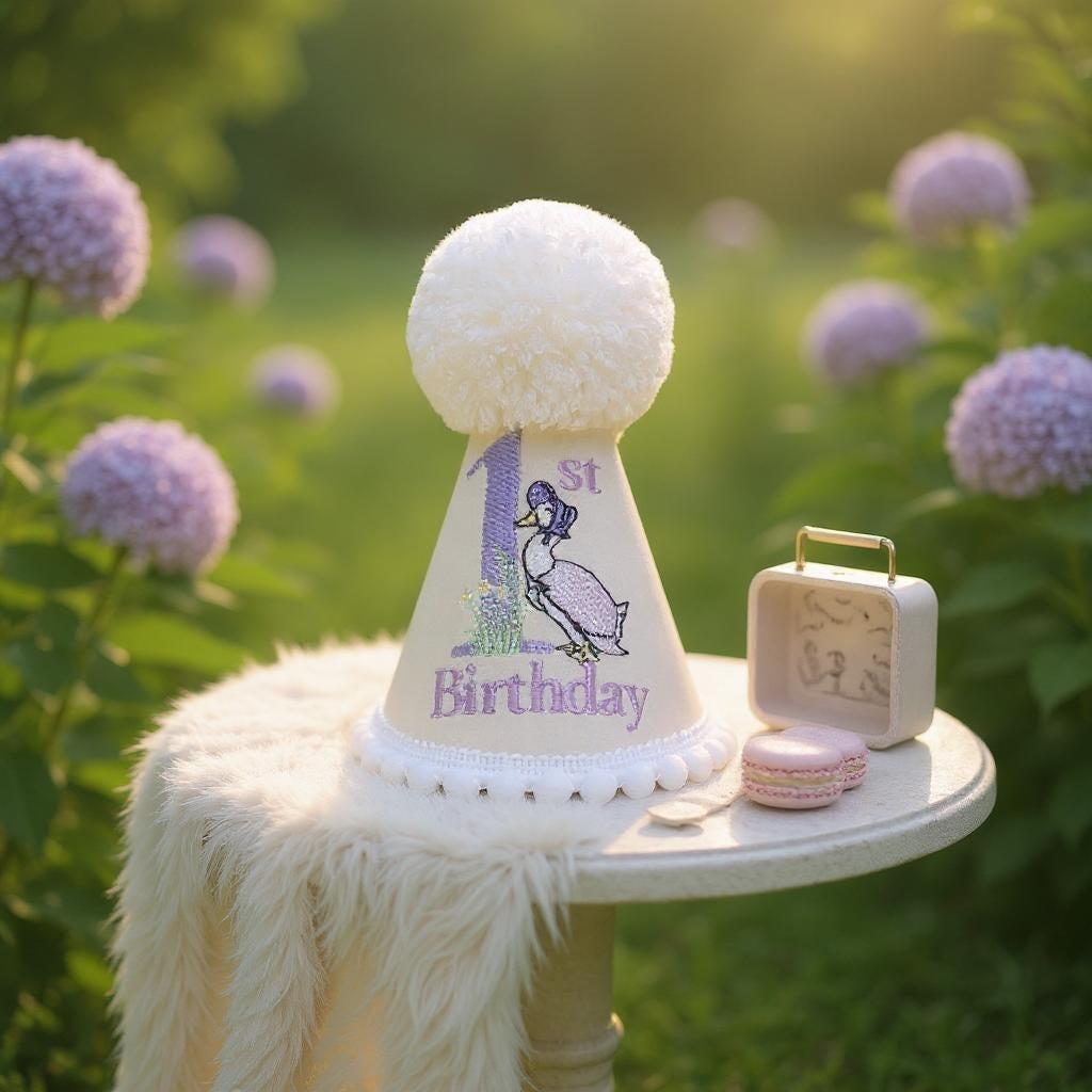 Duck First Birthday Hat | Cake Smash Outfit Accessory | Handmade Party Hat