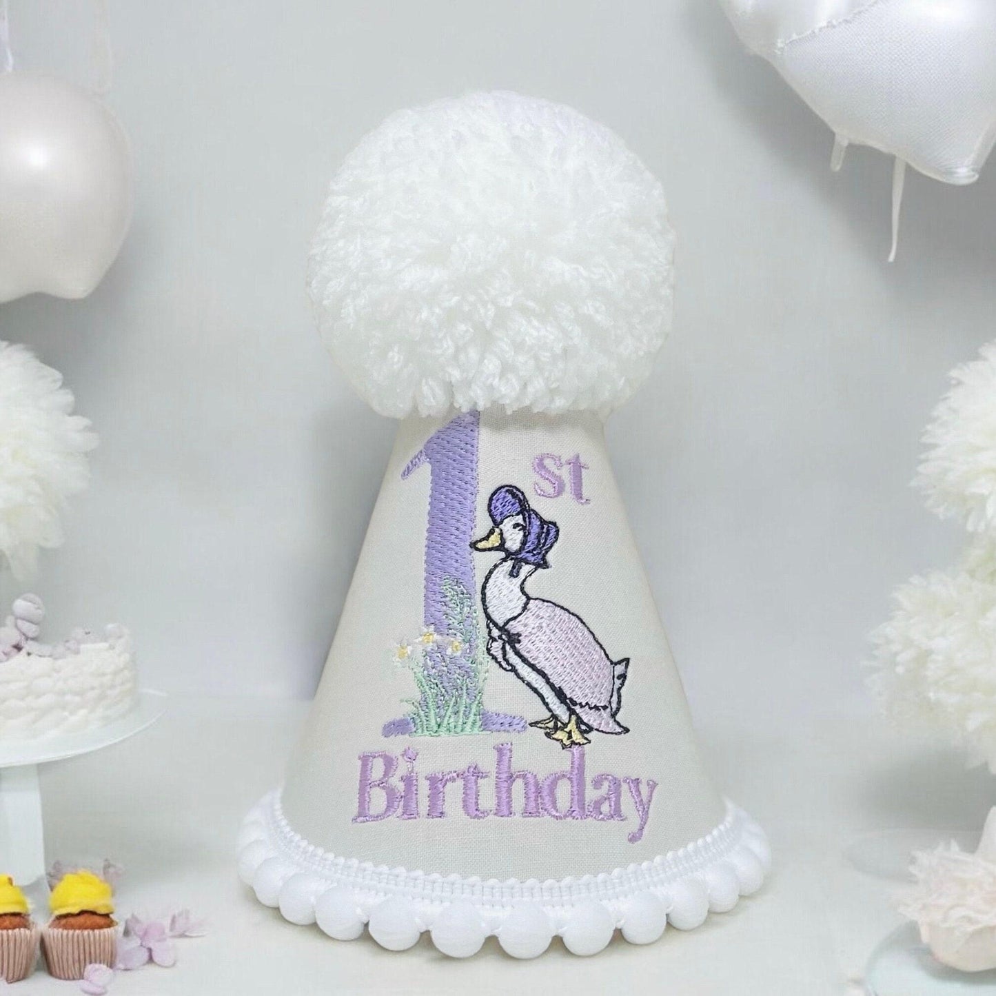 Duck First Birthday Hat | Cake Smash Outfit Accessory | Handmade Party Hat