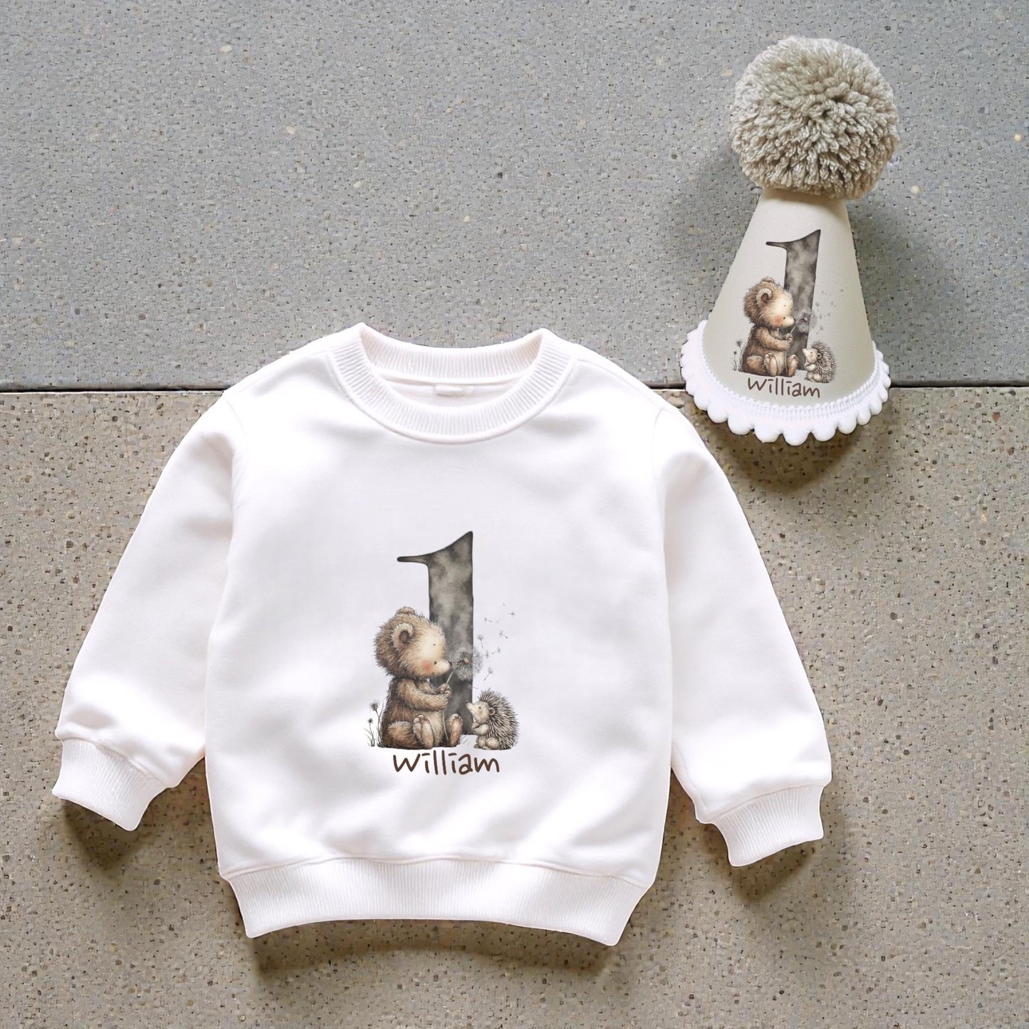 Personalised Woodland First Birthday Outfit | Baby Boy Birthday Set