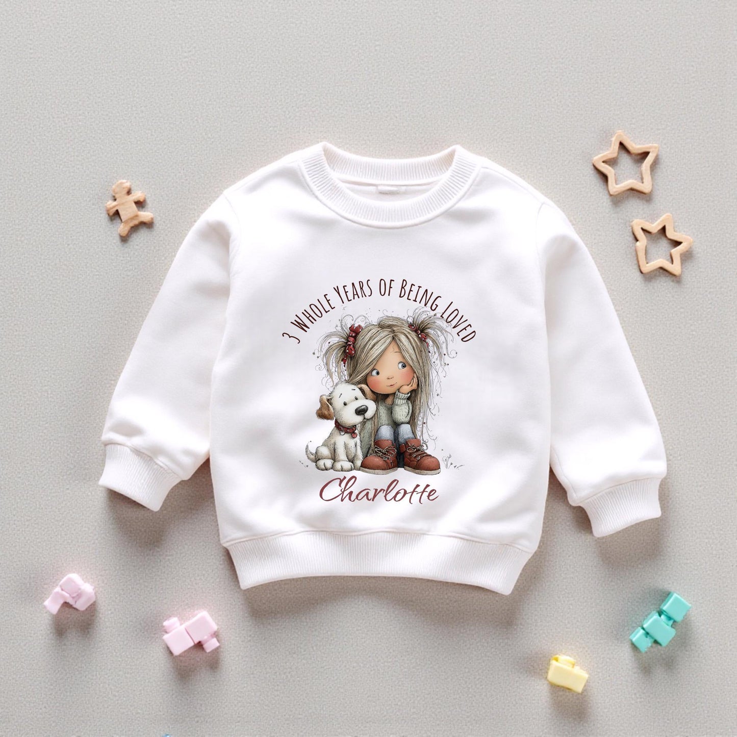 Personalised Girls Birthday Top – Printed Shirt or Sweatshirt