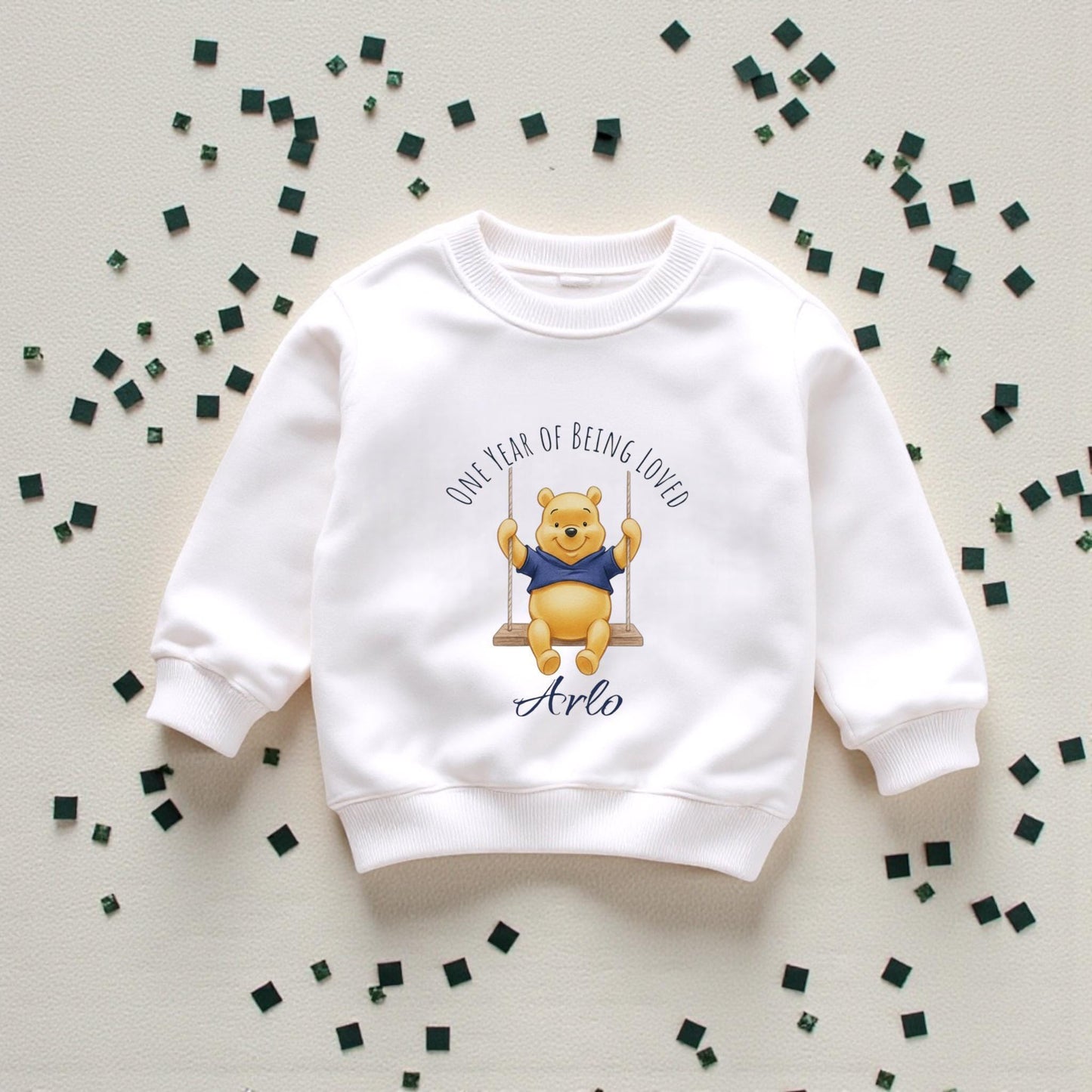 Personalised Baby Boy Birthday Outfit – Honey Bear Cake Smash Set, Handmade