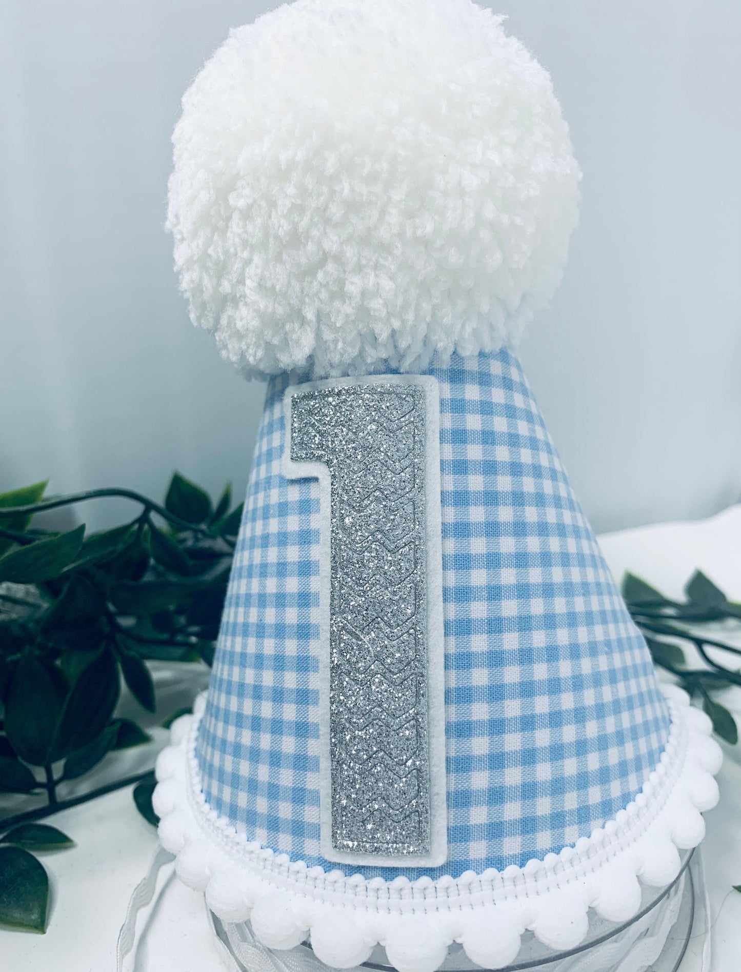 Personalised Favourite Rabbit Baby Boy 1st Birthday Outfit – Blue Gingham Cake Smash Set
