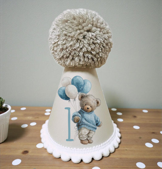 Handmade First Birthday Bear Party Hat