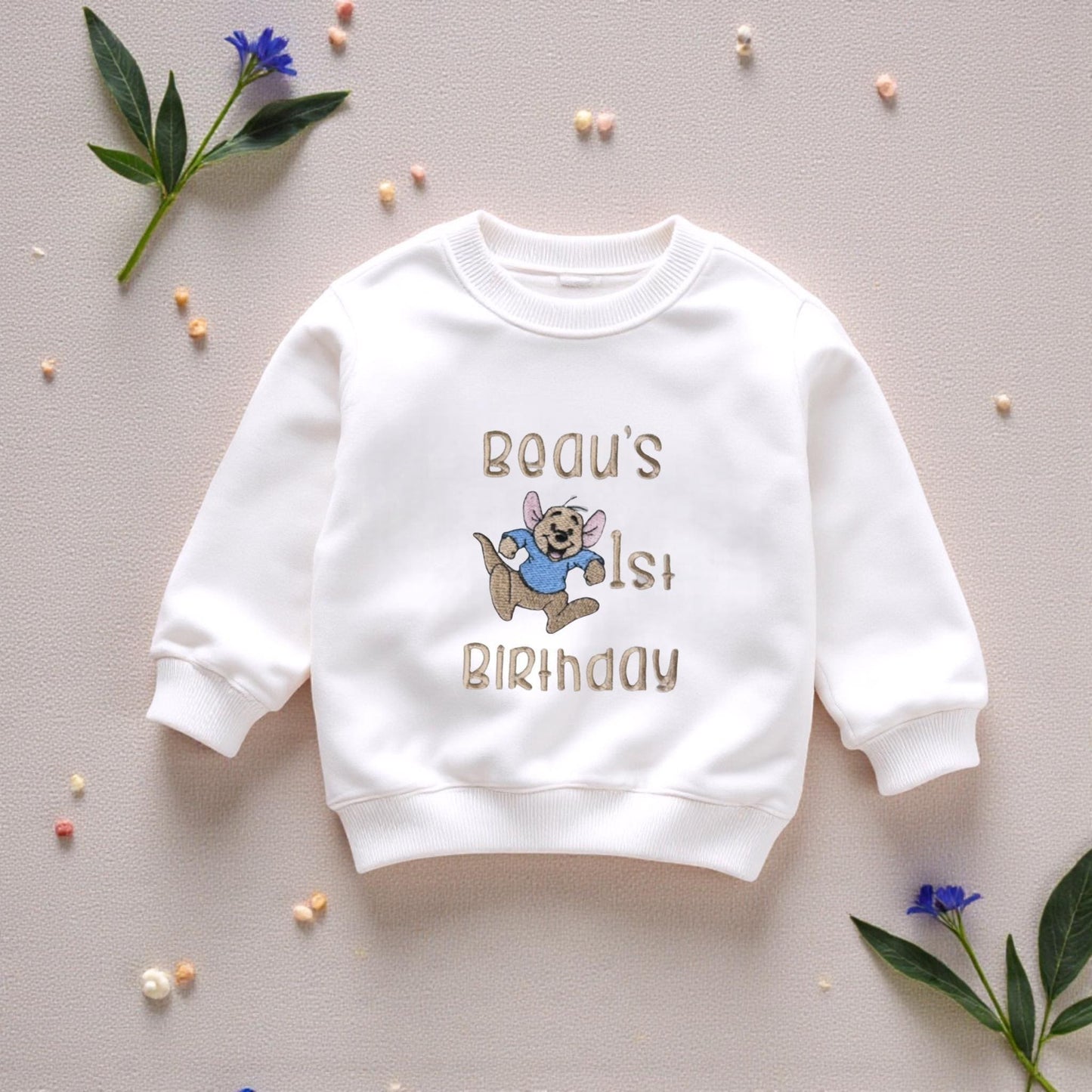 Personalised Green Birthday Outfit Baby Boy – Embroidered Cake Smash Set & Sweatshirt