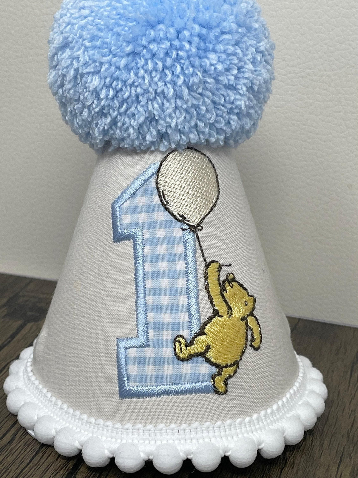 Blue Bear Cake Smash Outfit – Baby Bloomers Set with Suspender Braces & Hat