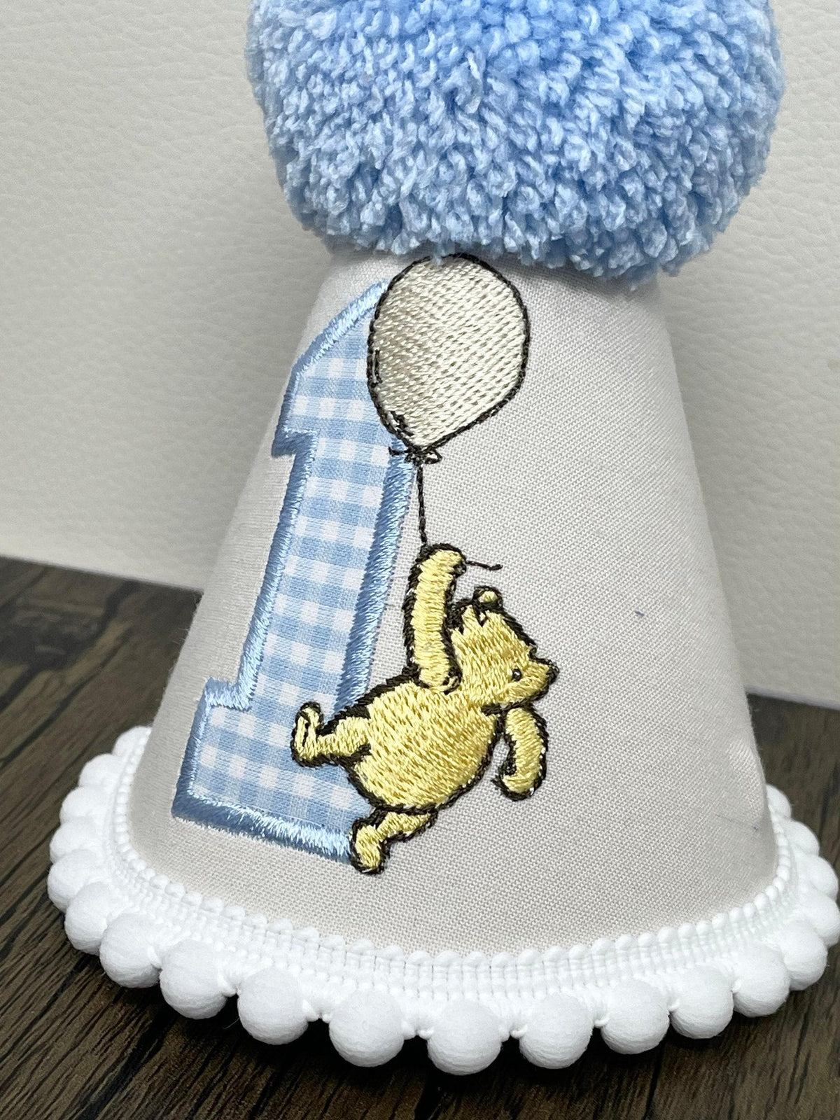 Blue Bear Cake Smash Outfit – Baby Bloomers Set with Suspender Braces & Hat