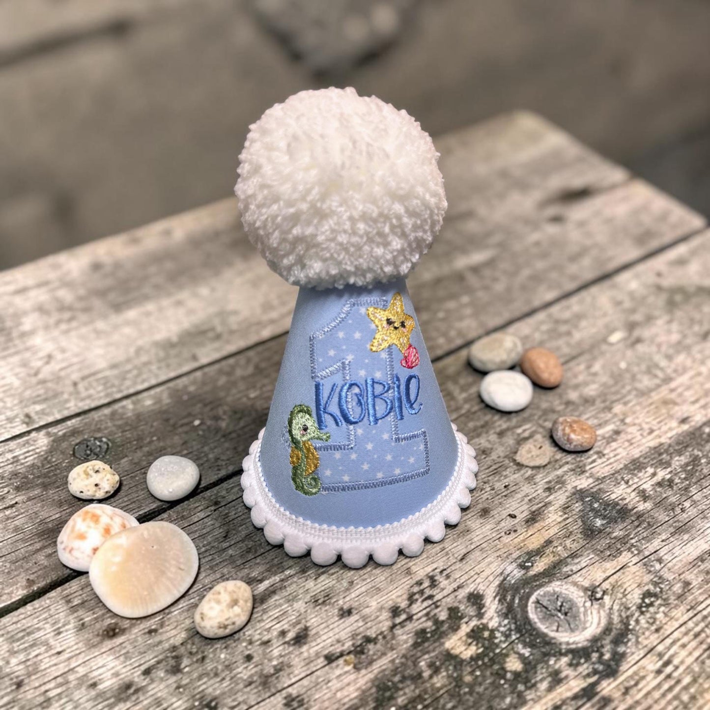 Personalised Sea Life Romper Boy Birthday Outfit Embroidered First Cake Smash Set Handmade