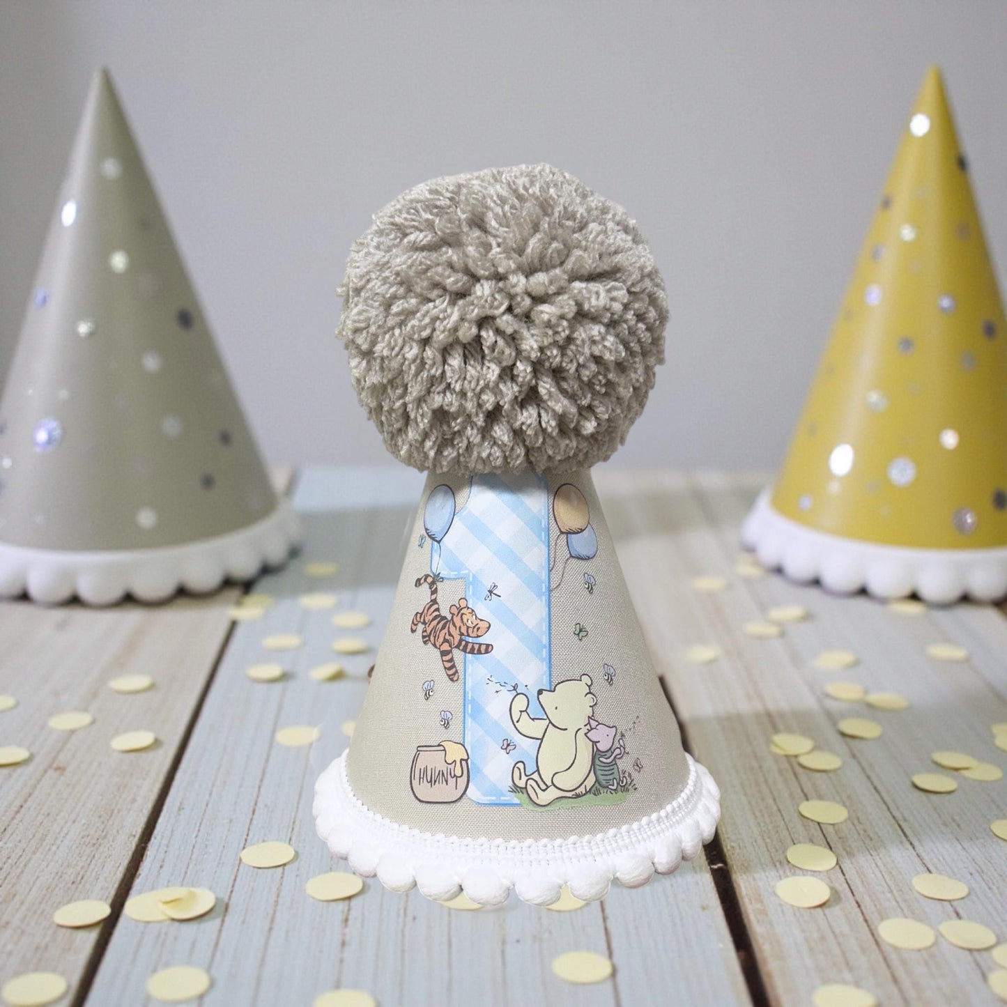 Classic Pooh Bear Birthday Outfit | Cake Smash Set | Storybook Baby Clothes | Printed Handmade