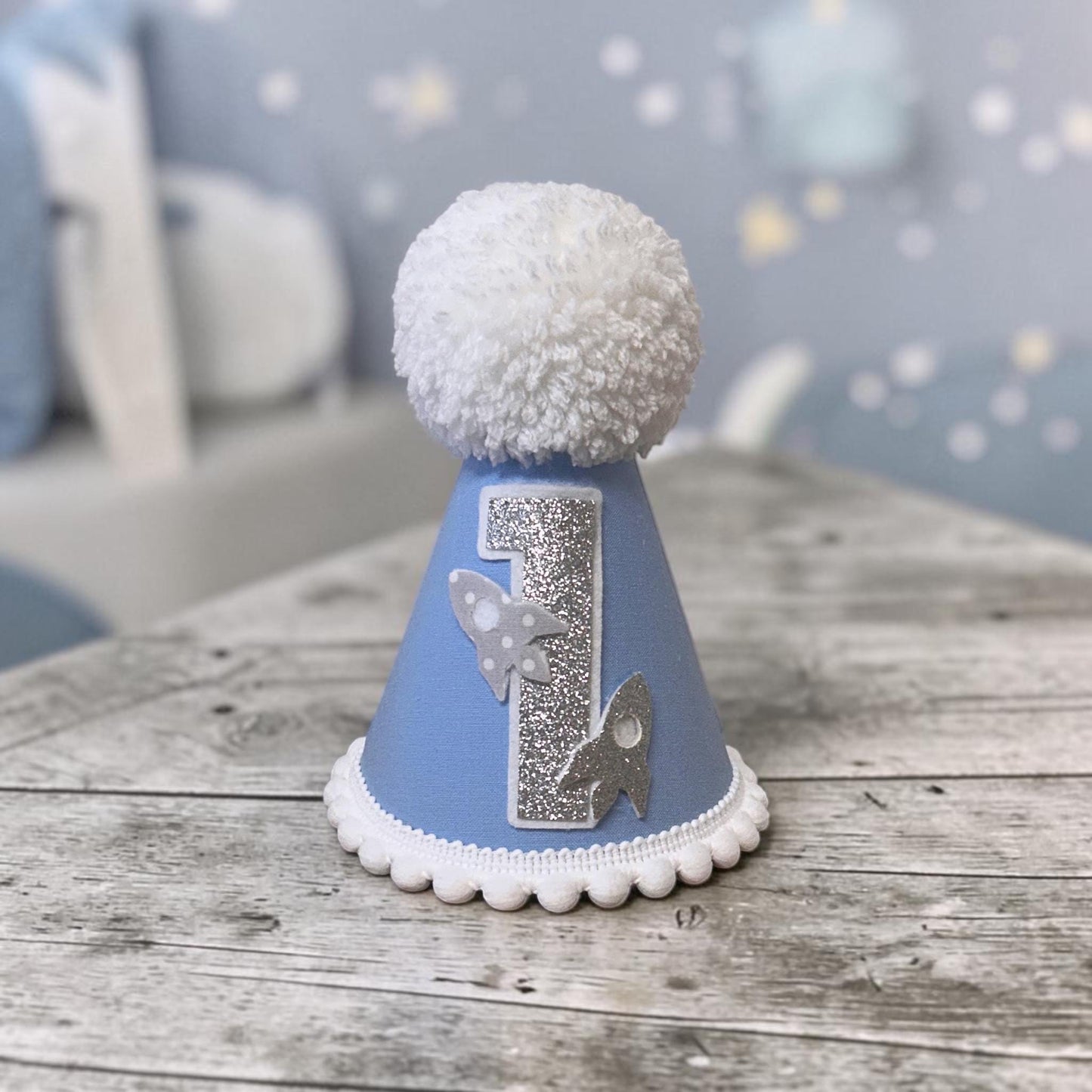 Rocket 1st Birthday Outfit Personalised – Blue Baby Boy Cake Smash Set