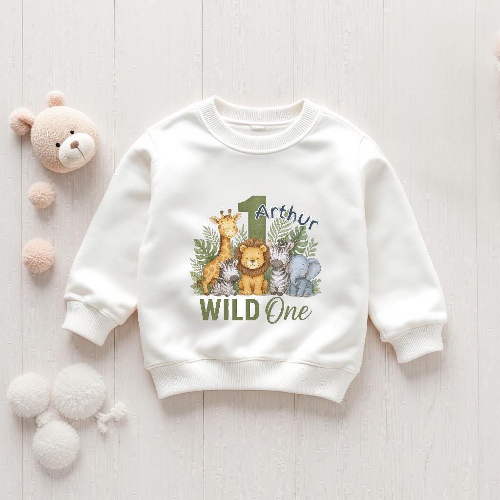 Wild One Jungle Birthday Outfit – Personalised Bodysuit & Handmade Set