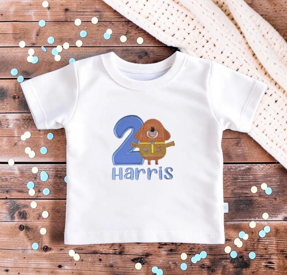 Personalised Cartoon Dog Birthday T-Shirt or Sweatshirt for Toddlers