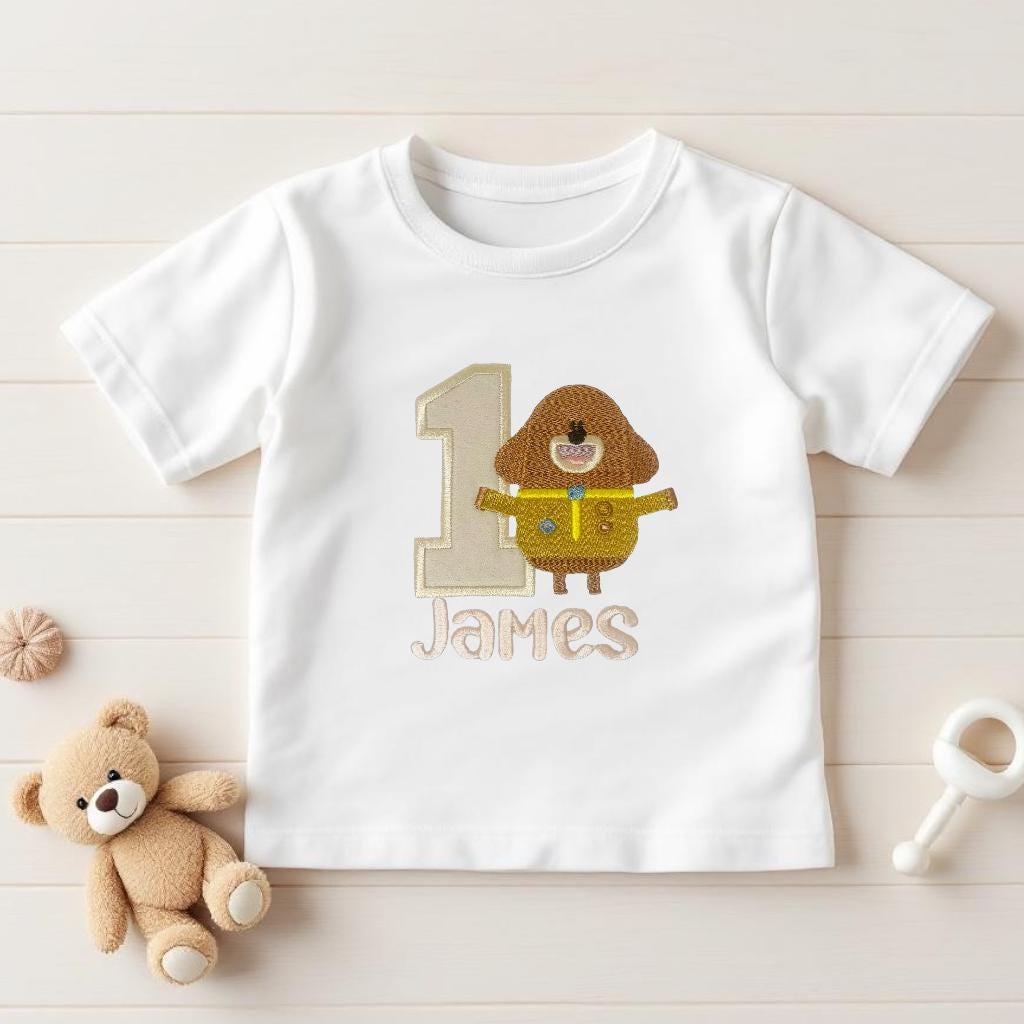 Personalised Cartoon Dog Birthday T-Shirt or Sweatshirt for Toddlers