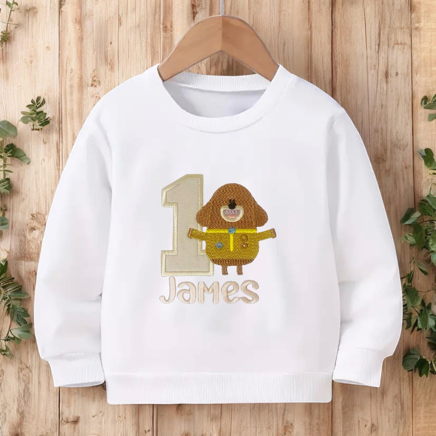 Personalised Cartoon Dog Birthday T-Shirt or Sweatshirt for Toddlers