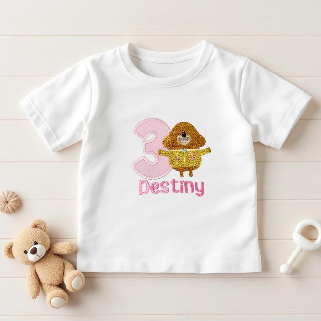 Personalised Cartoon Dog Birthday T-Shirt or Sweatshirt for Toddlers