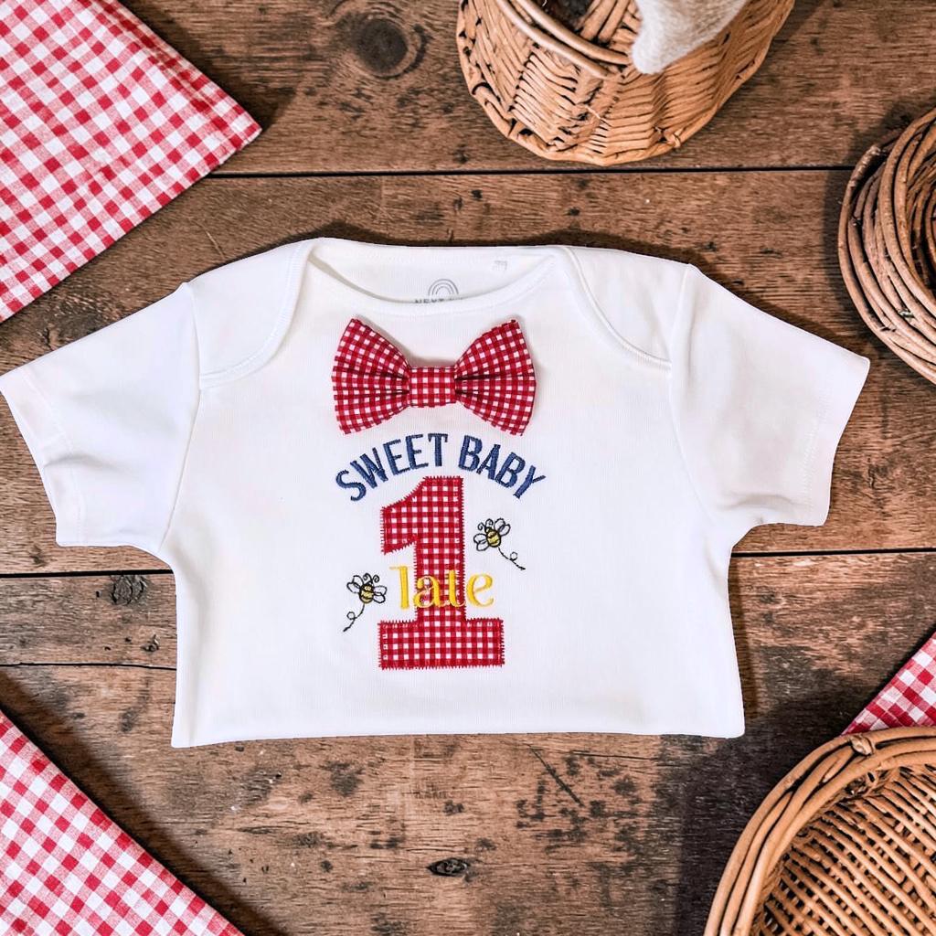 Picnic Cake Smash Outfit | Country First Birthday Set | Personalised Keepsake