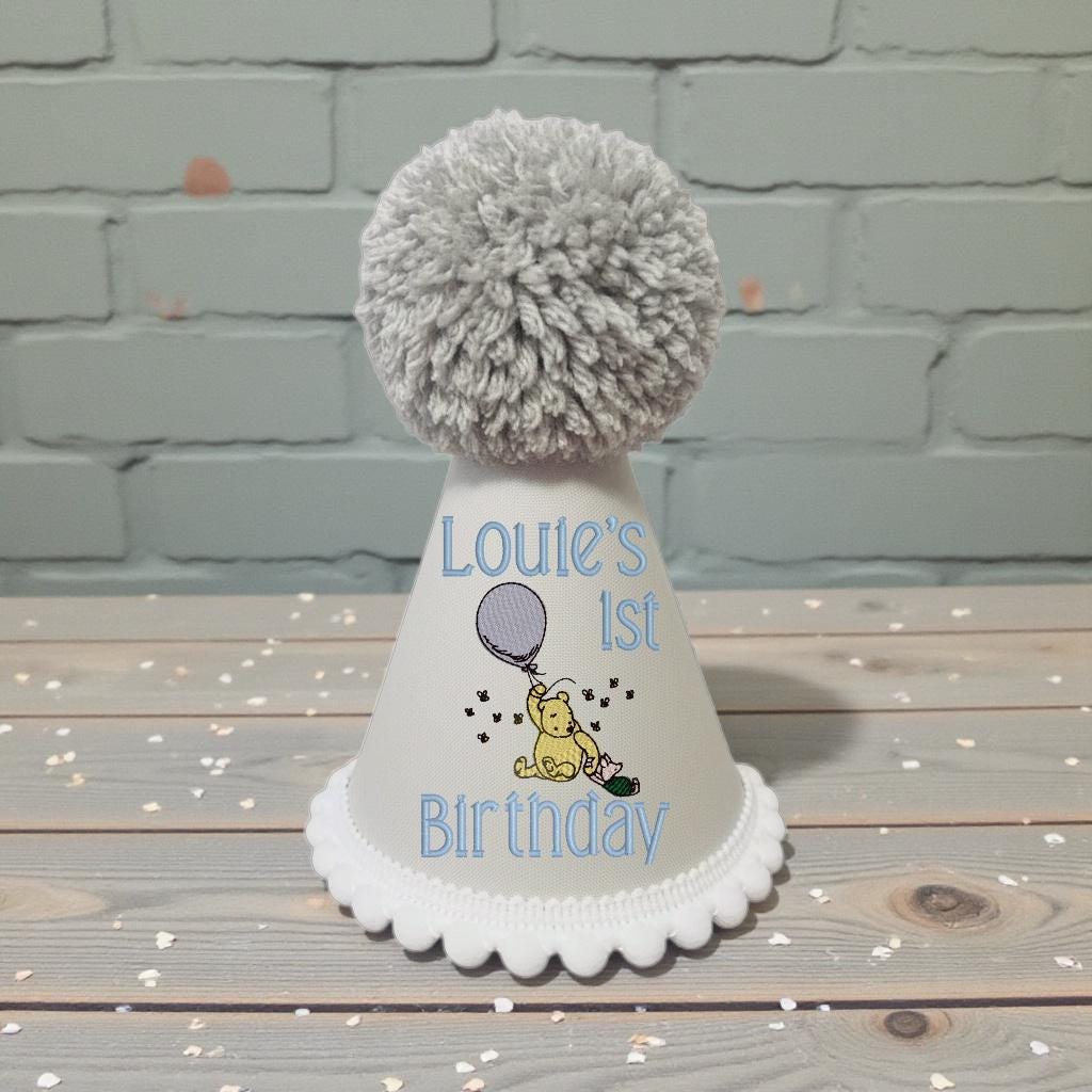 Winnie The Pooh Birthday Outfit – Personalised Blue Baby Boy Cake Smash Set