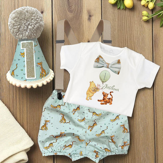 Personalised Classic Tiger Birthday Outfit | Cake Smash Set