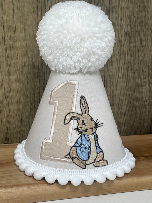 Classic Peter Rabbit Birthday Cake-Smash Party Hat