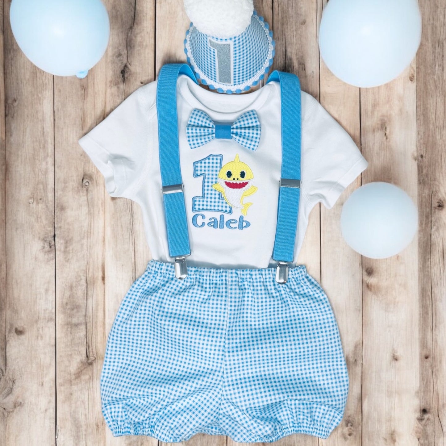 Baby Shark Boy's Luxury 1st Birthday Cake Smash Party Outfit