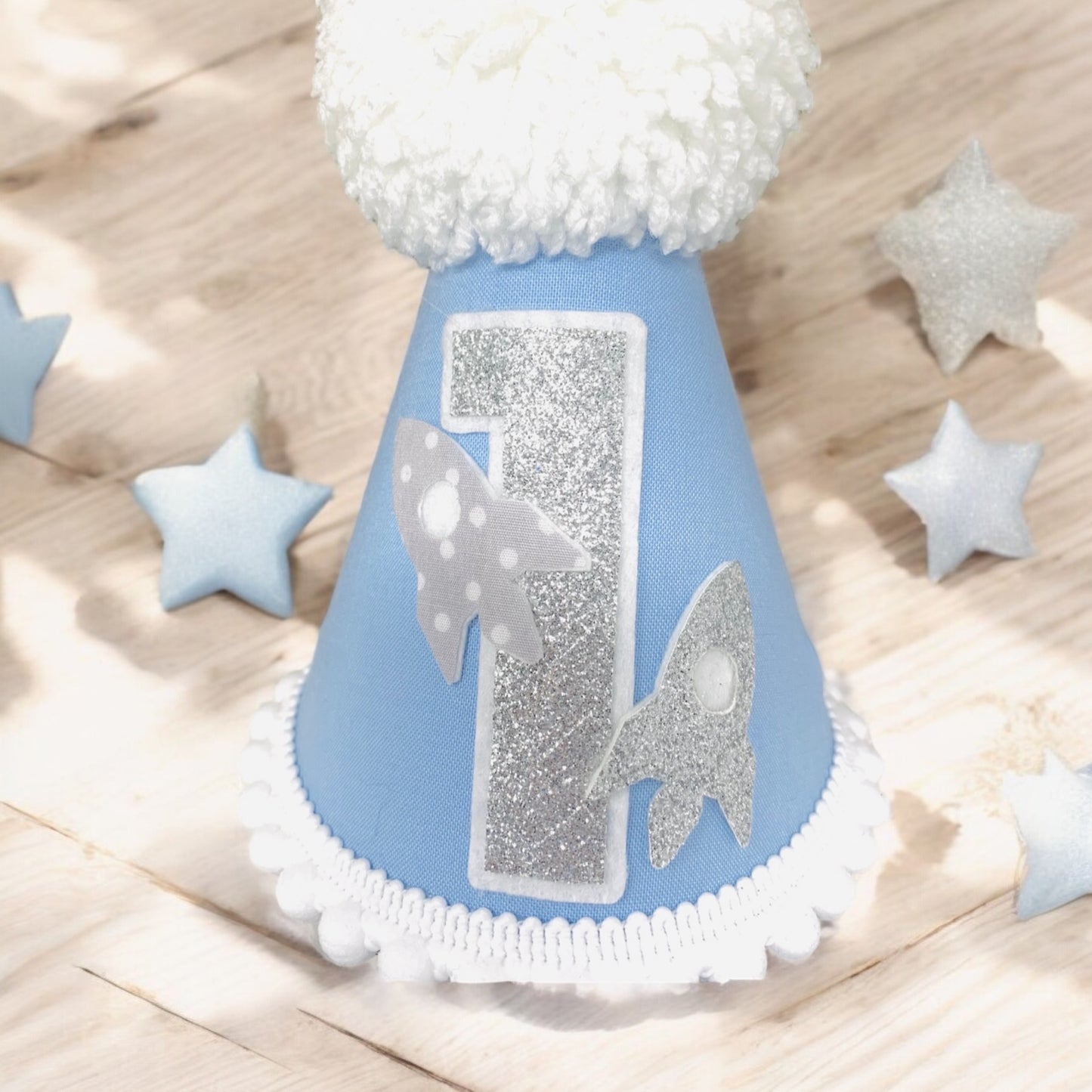 Rocket Polka Dot Silver Birthday Cake Smash  Party Outfit