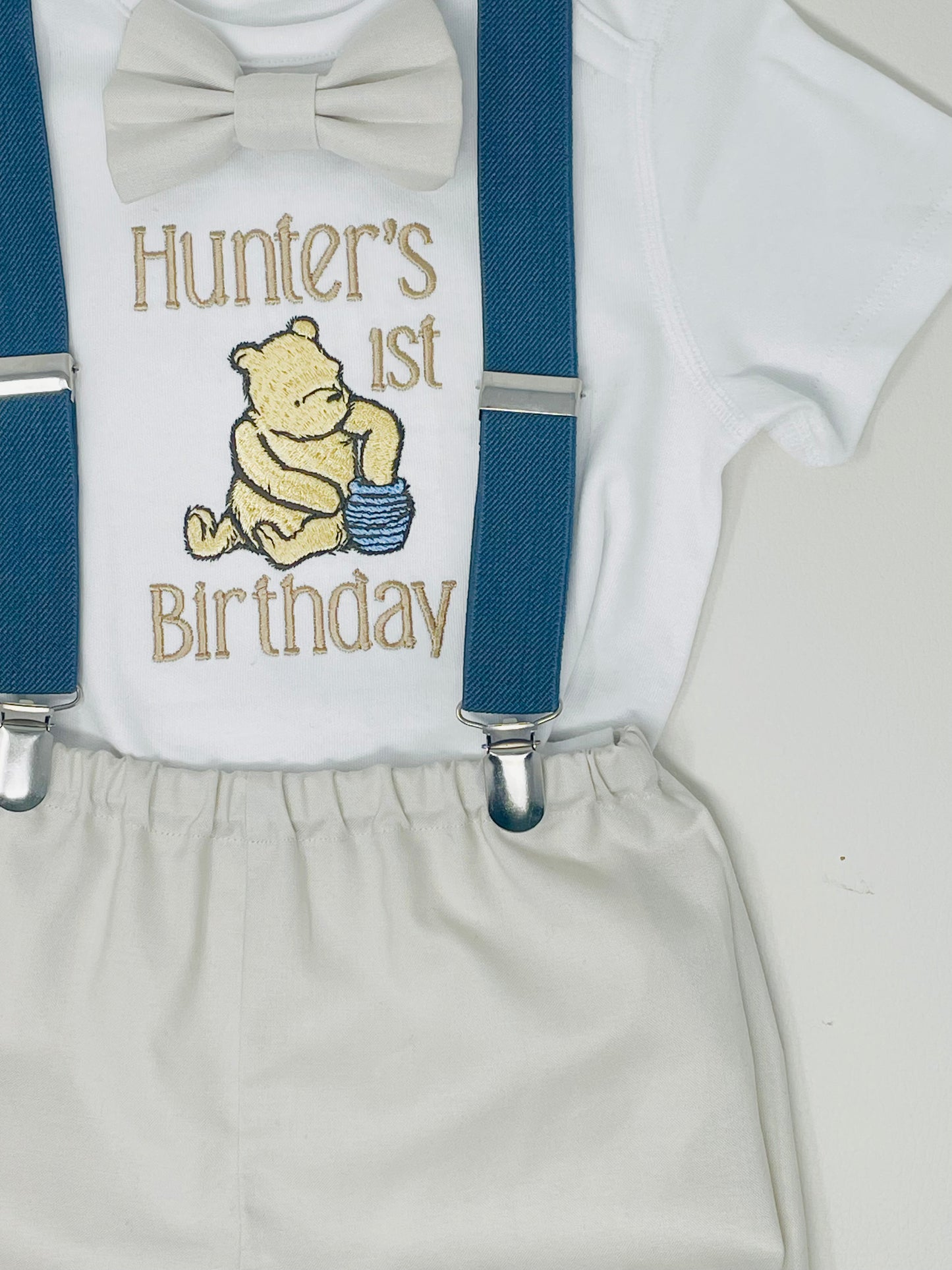 Classic Winnie the Pooh Boy's Personalised Neutral Outfit