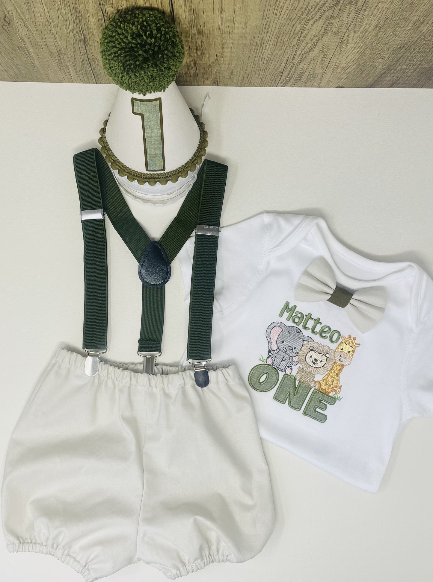 Safari Jungle Birthday Cake Smash Party Outfit