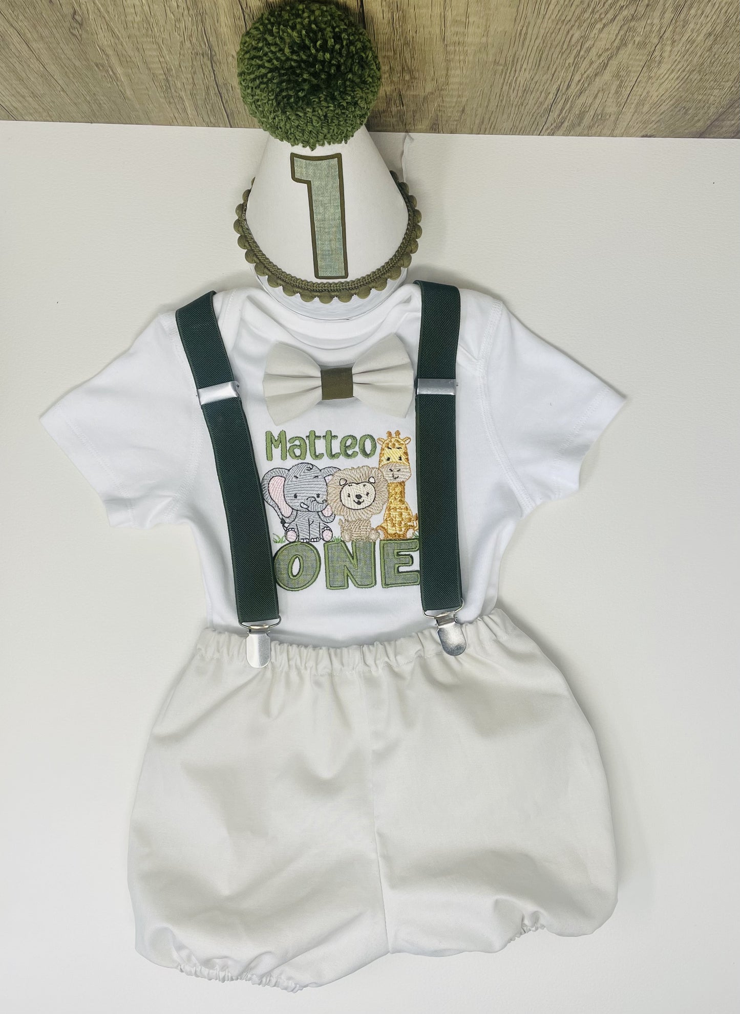 Safari Jungle Birthday Cake Smash Party Outfit