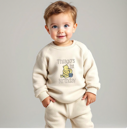 Personalised Classic Winnie the Pooh Birthday Loungewear Set