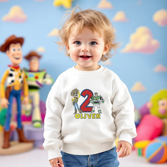 Toy Story Personalised Birthday Sweatshirt – Woody Buzz Theme