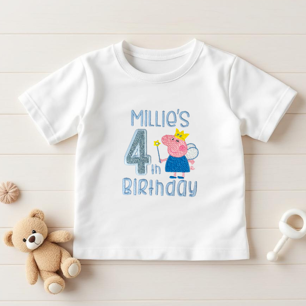 Peppa Pig Baby Toddler Personalised Birthday T-shirt