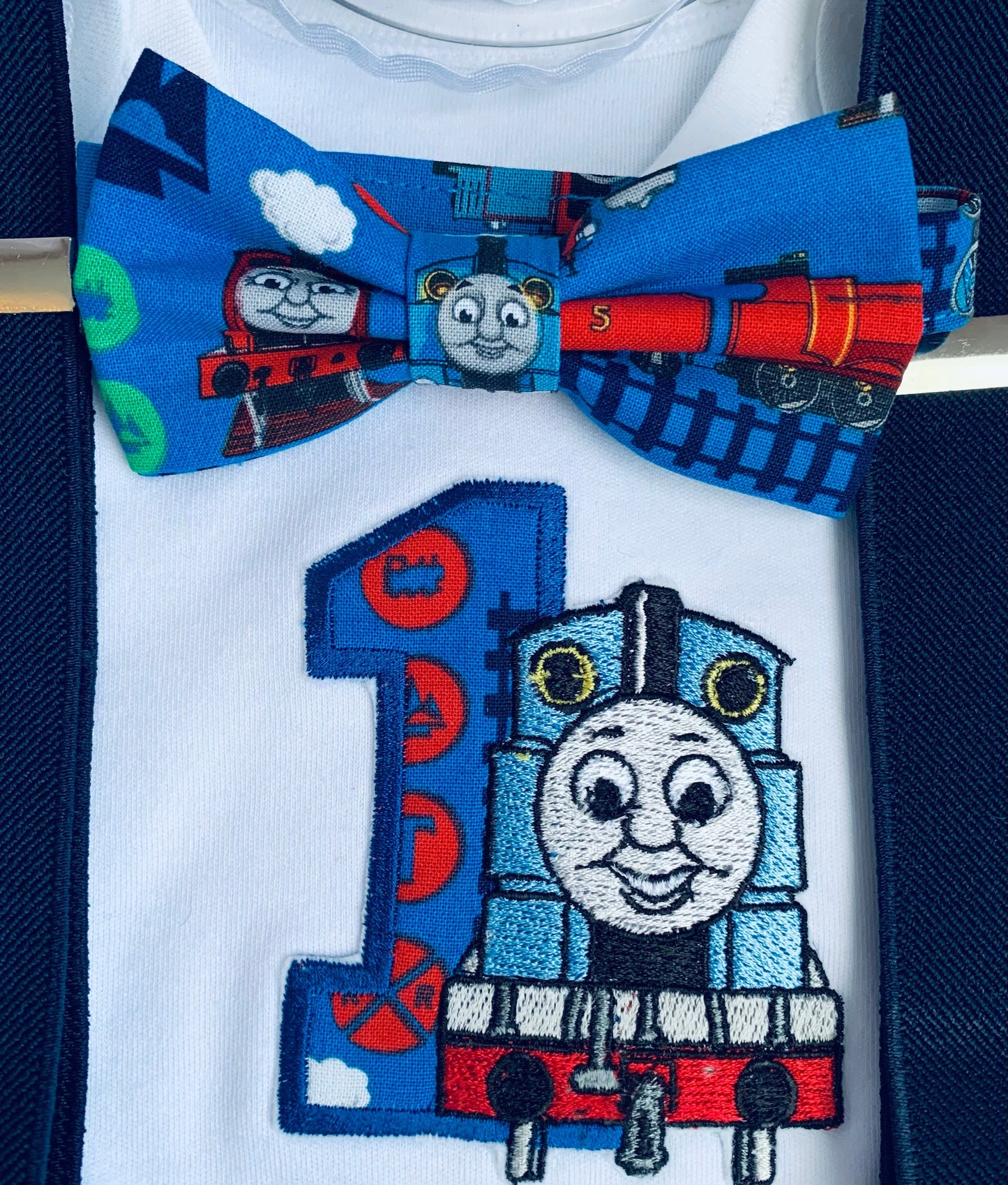 Thomas Tank Engine Train Birthday Cake Smash Party Outfit