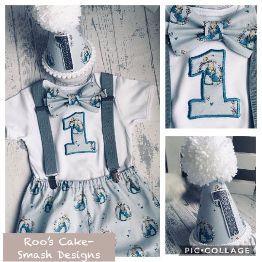 Peter Rabbit Vintage Style Birthday Cake Smash  Party Outfit