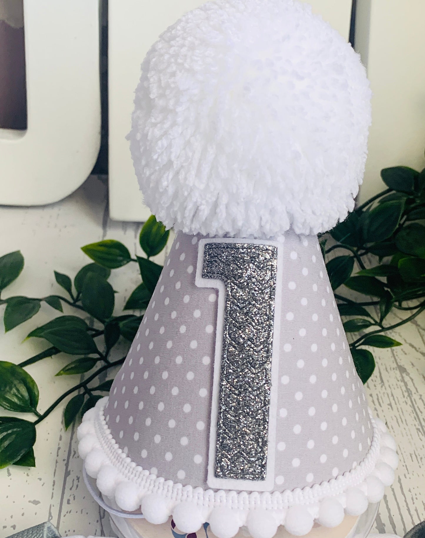 Grey Crown Polka Dot Boy's Birthday Cake Smash Party Outfit