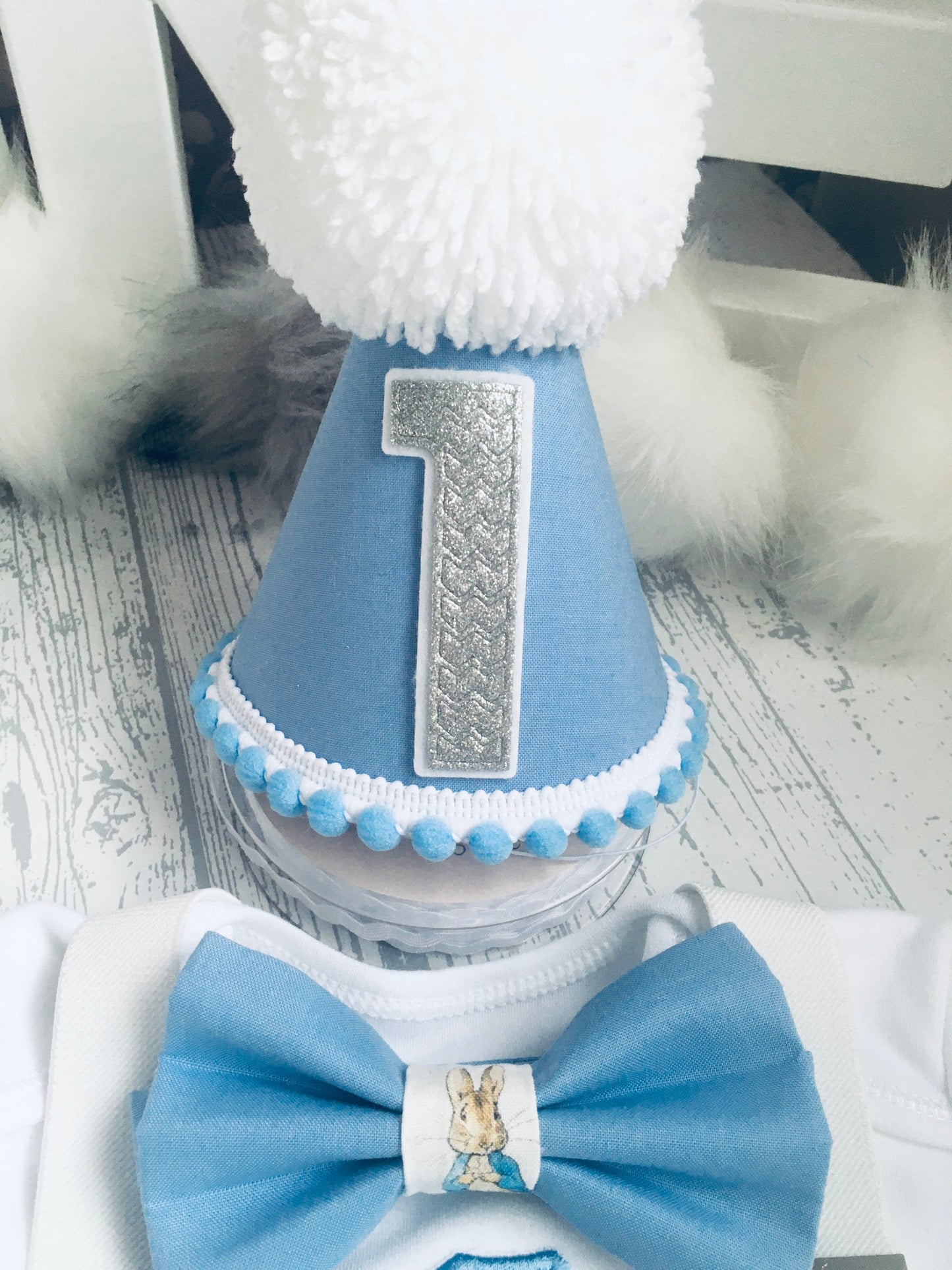 Peter Rabbit Birthday Blue Cake Smash Party Outfit